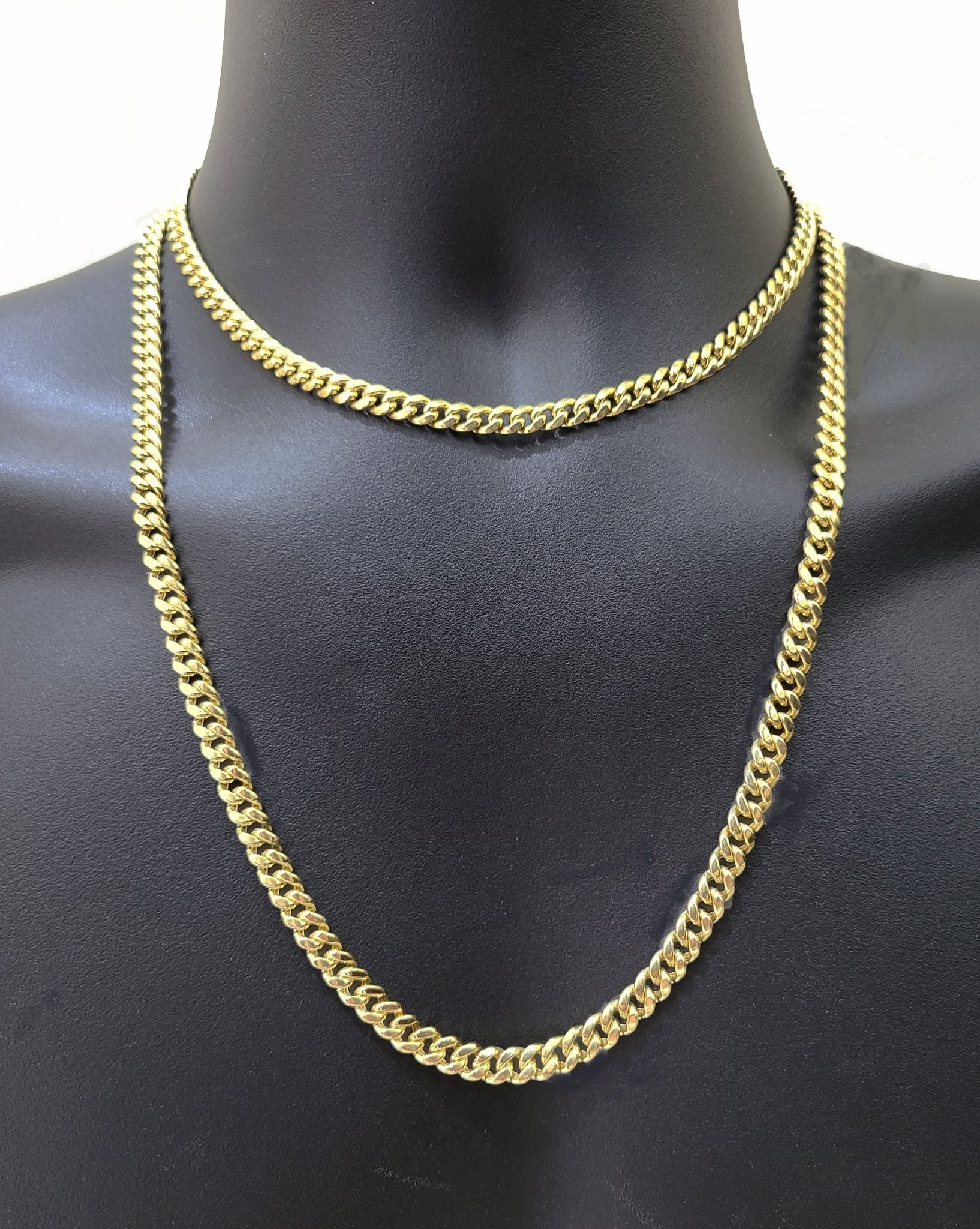 Real 14k Yellow Gold 7mm Miami Cuban Link Chain 24" Necklace Box Lock - Image 2