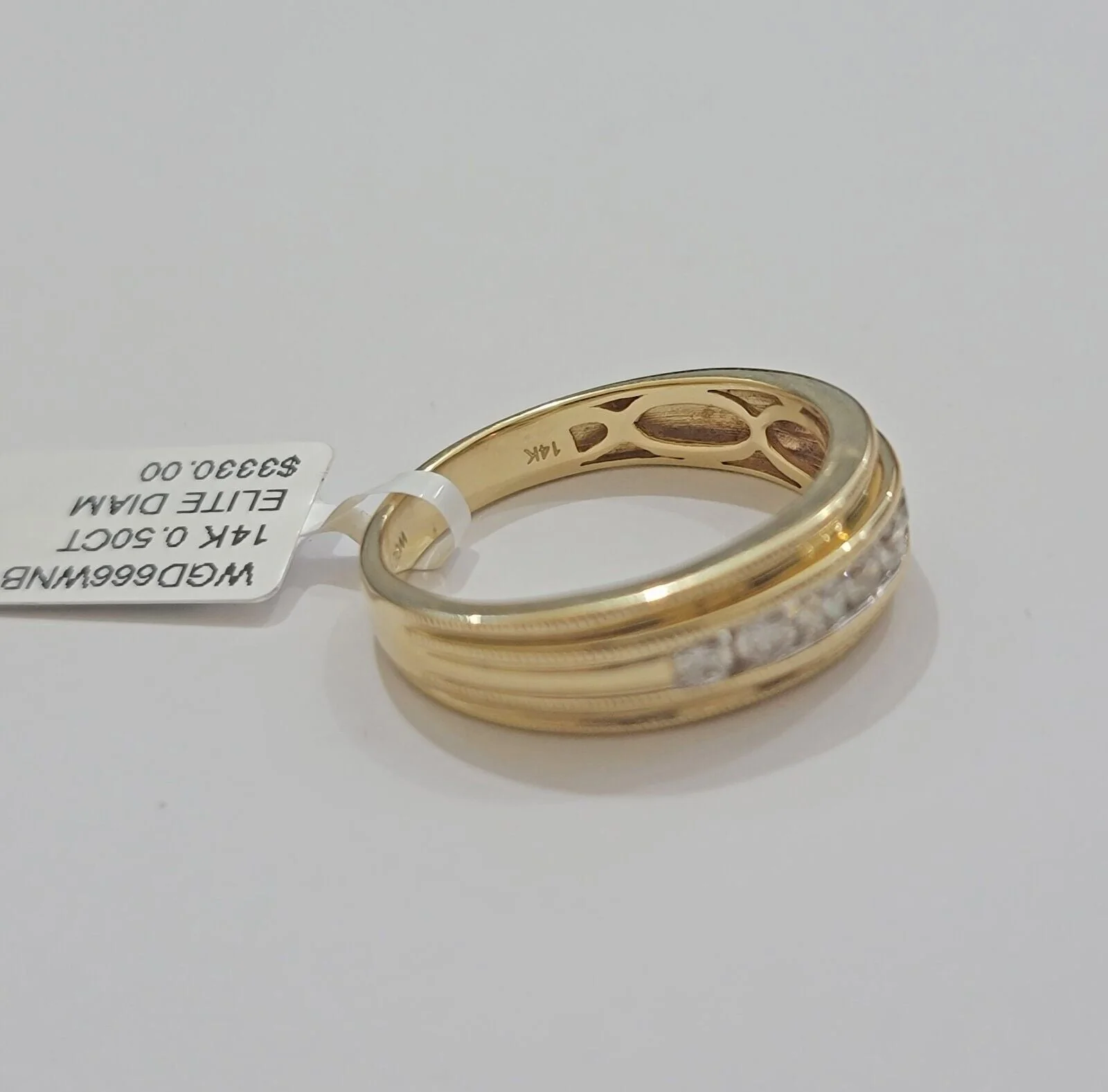 Real 14k Yellow Gold Band 1/2 CT Diamonds Men's Wedding Engagement Ring Sizes 6,7,8,9,10,11 & 12 - Image 3