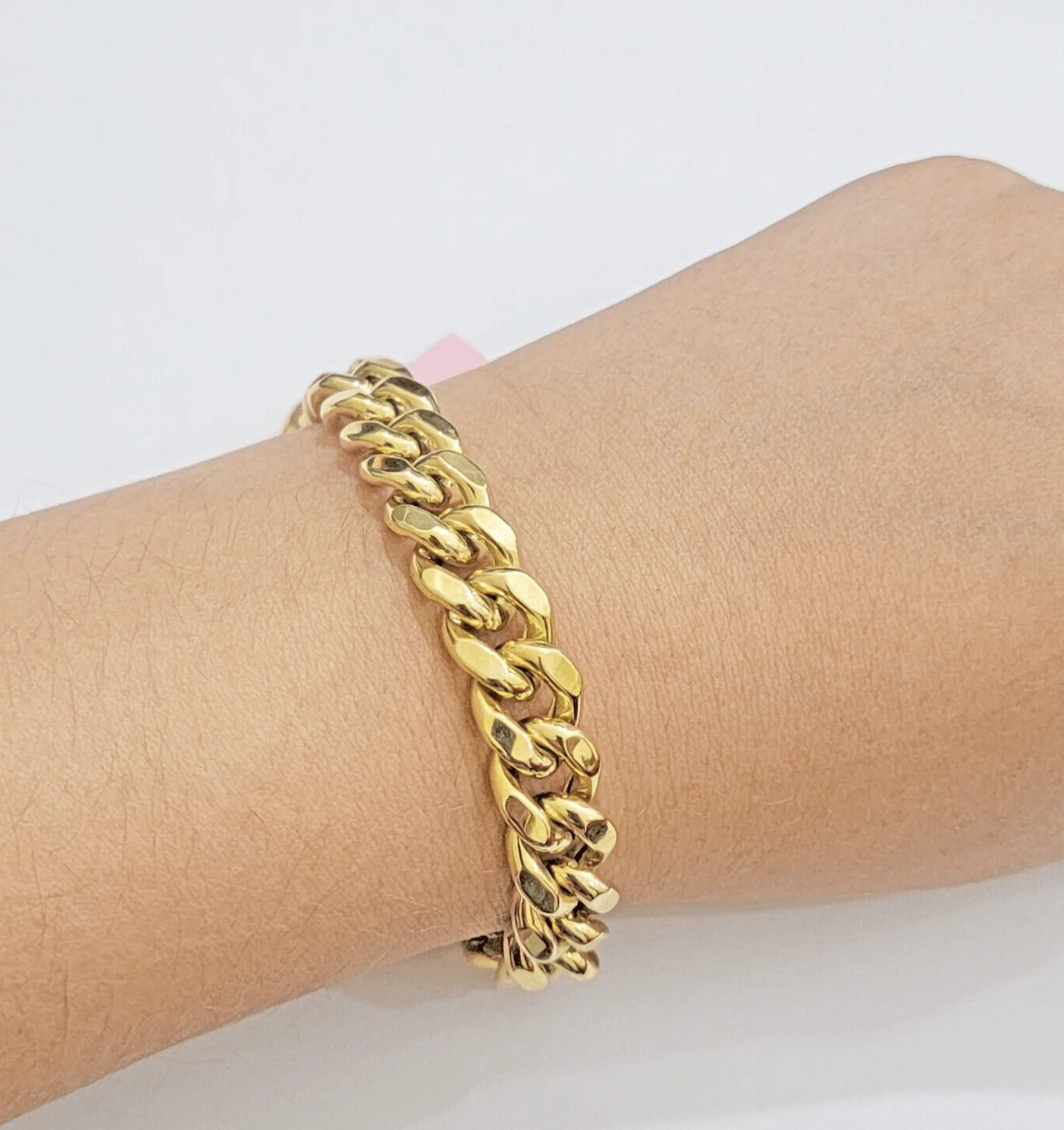 Real 14k Yellow Gold Bracelet 8 Inch Miami Cuban Link Box Clasp For Men's 14KT - Image 3