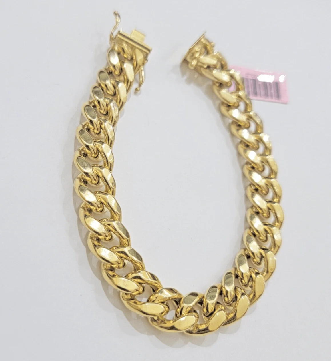 Real 14k Yellow Gold Bracelet 8 Inch Miami Cuban Link Box Clasp For Men's 14KT - Image 5