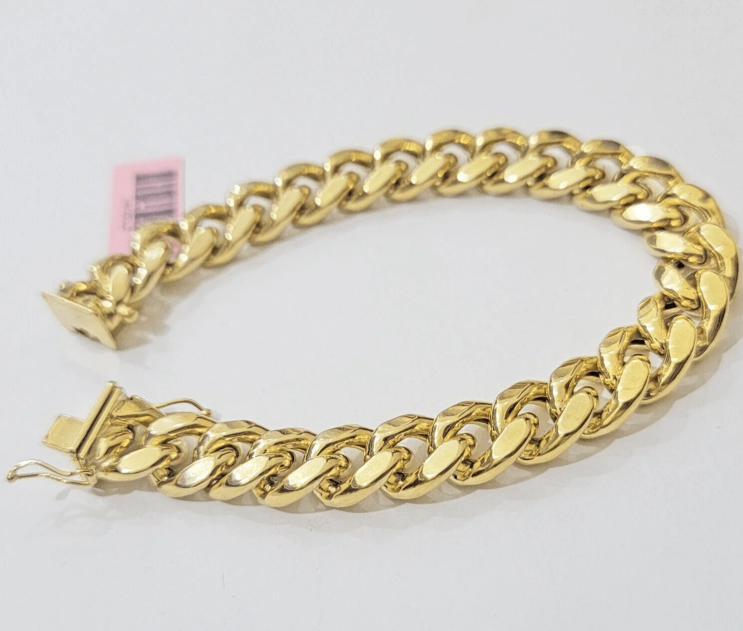 Real 14k Yellow Gold Bracelet 8 Inch Miami Cuban Link Box Clasp For Men's 14KT - Image 7