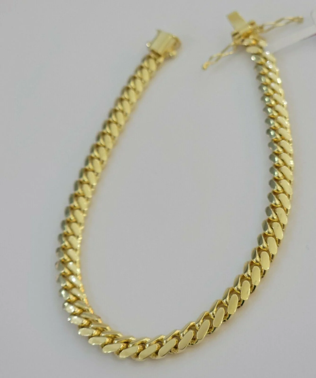 Real 14k yellow Gold bracelet SOLID Miami Cuban link 6mm 8" 14kt Yellow Gold Men - Image 4