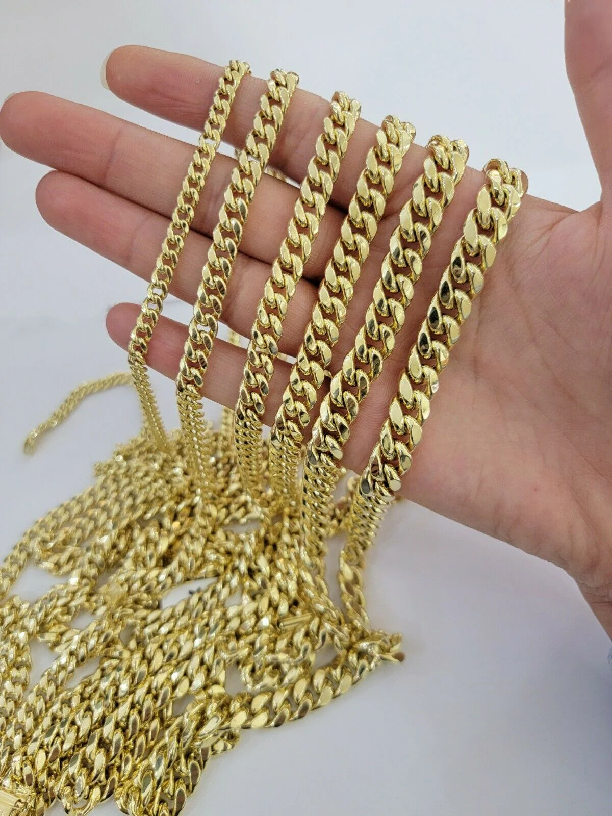 Real 14k Yellow Gold chain Miami Cuban Link Necklace 6mm-9mm 8"-30" Inch ,Strong - Image 3