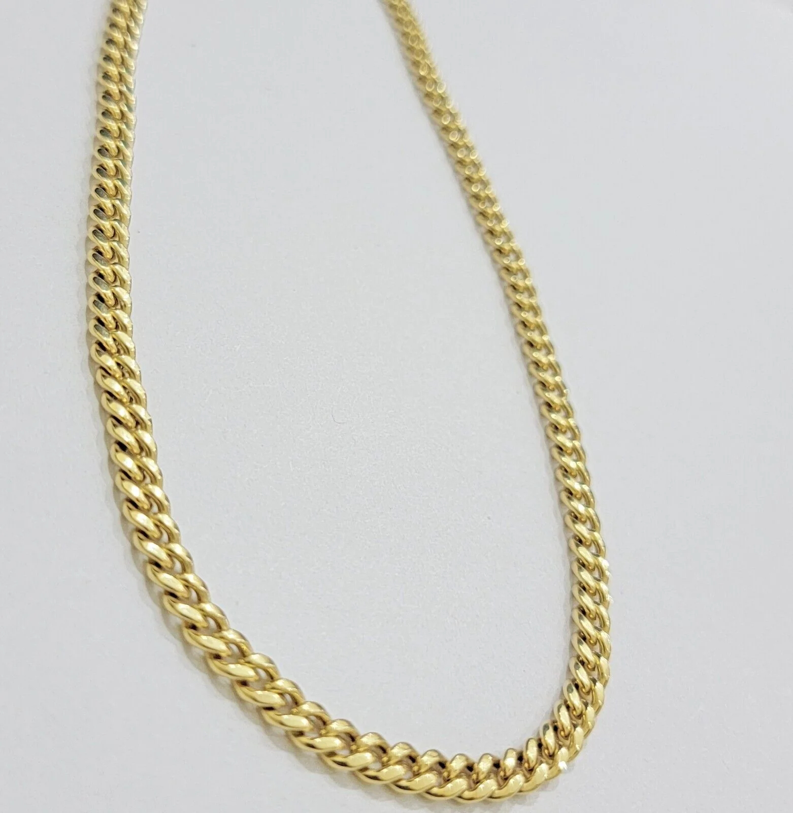 Real 14K Yellow Gold Chain Necklace Miami Cuban Link Chain 4.5mm 18" - 26'' Inch - Image 2