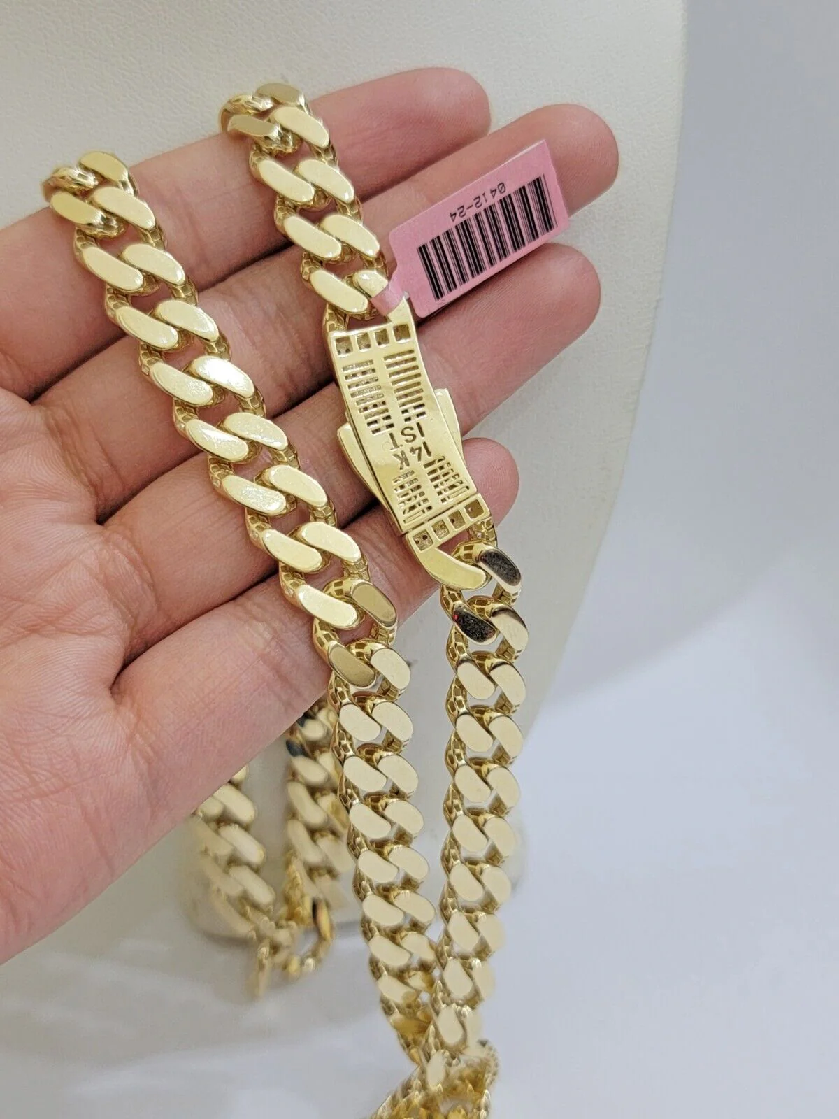 Real 14K Yellow Gold Chain Necklace Royal Monaco Cuban Link 9mm 20"- 26" Hollow - Image 11