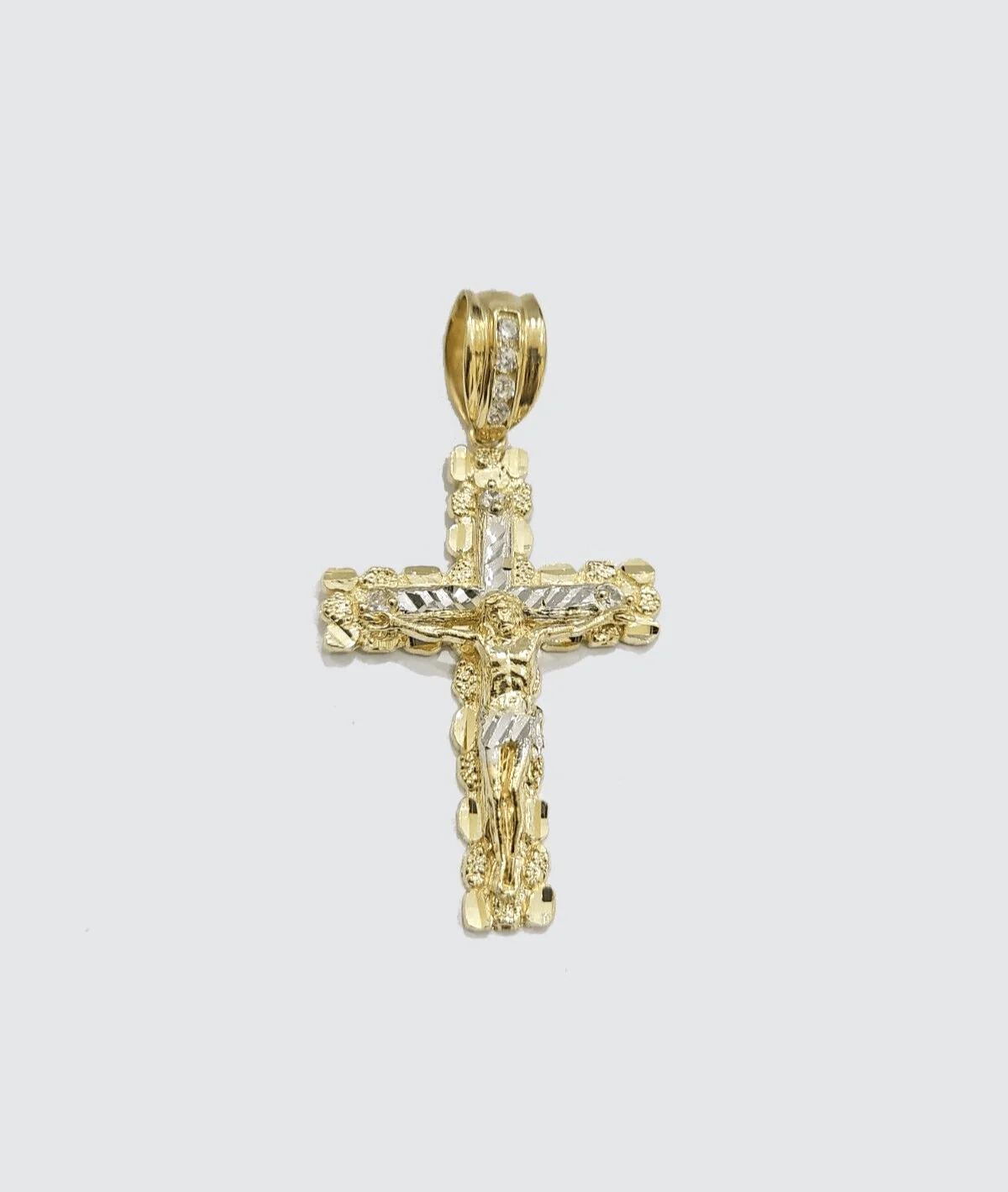 Real 14k Yellow Gold Cross Charm Rope Chain 4mm 20'' Necklace Pendant 14kt Jesus - Image 8