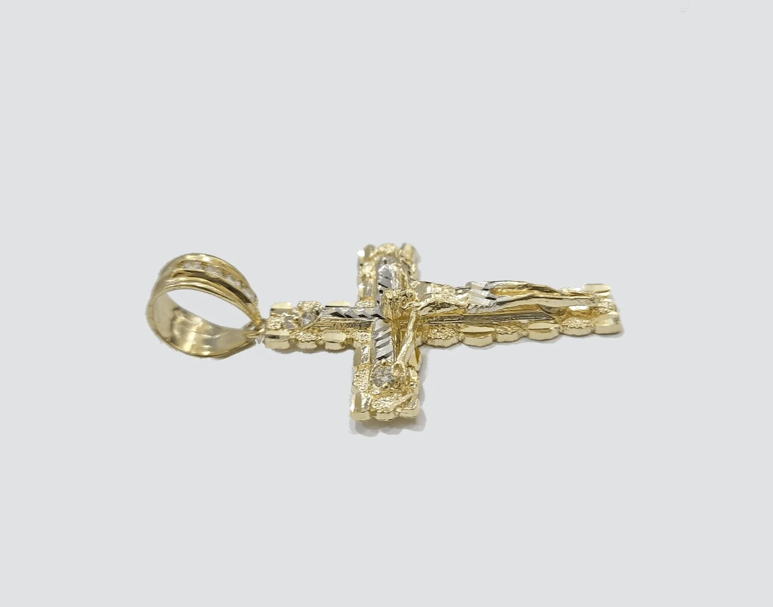Real 14k Yellow Gold Cross Charm Rope Chain 4mm 26'' Necklace Pendant 14kt Jesus - Image 7