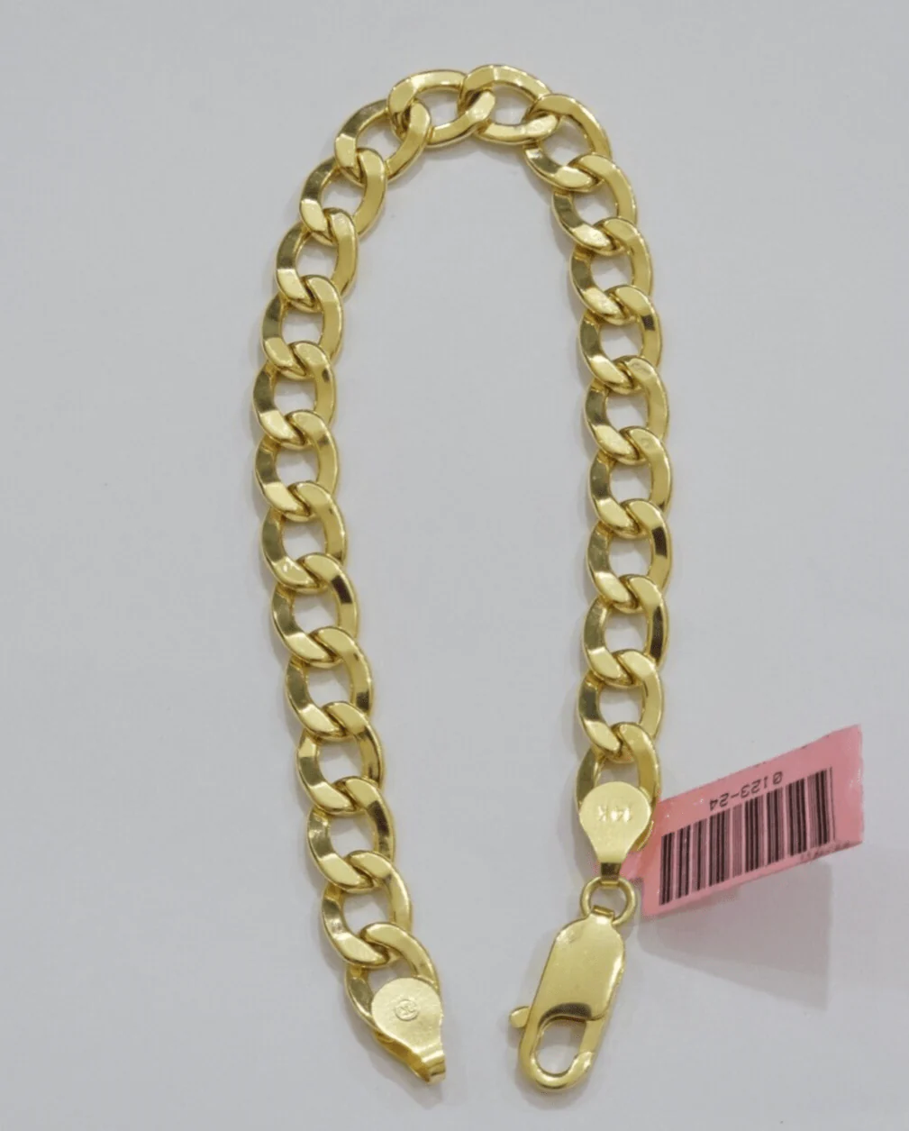 Real 14k Yellow Gold Cuban Curb Bracelet 8mm 8 Inch Lobster Clasp 14 KT New SALE - Image 6
