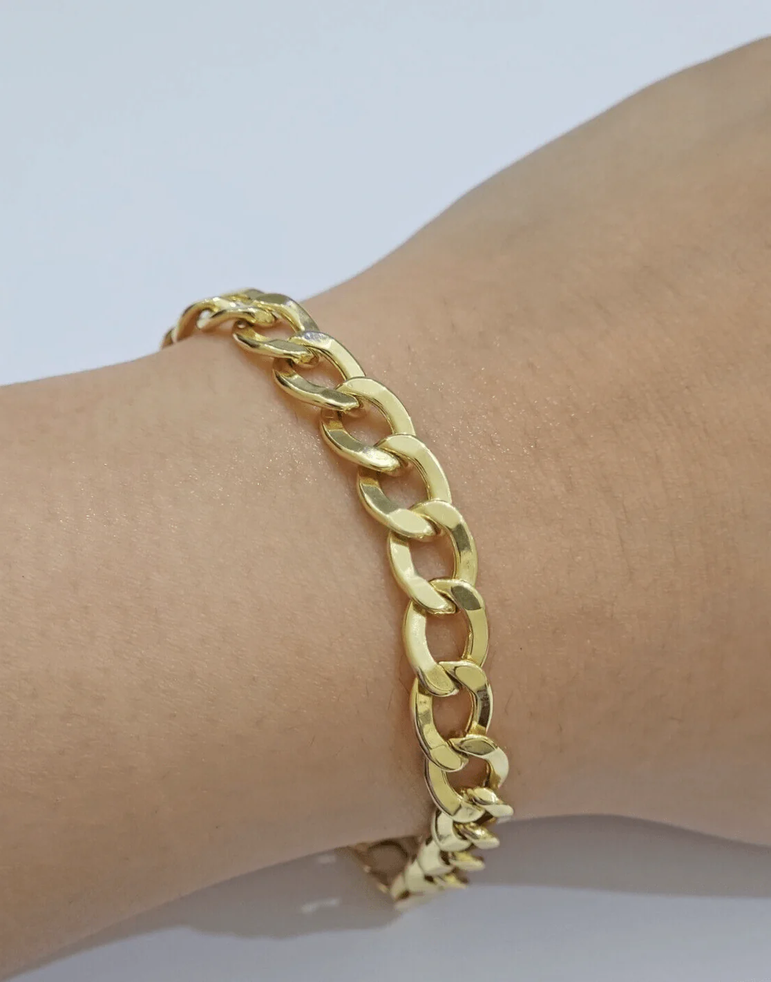 Real 14k Yellow Gold Cuban Curb Bracelet 8mm 8 Inch Lobster Clasp 14 KT New SALE - Image 9