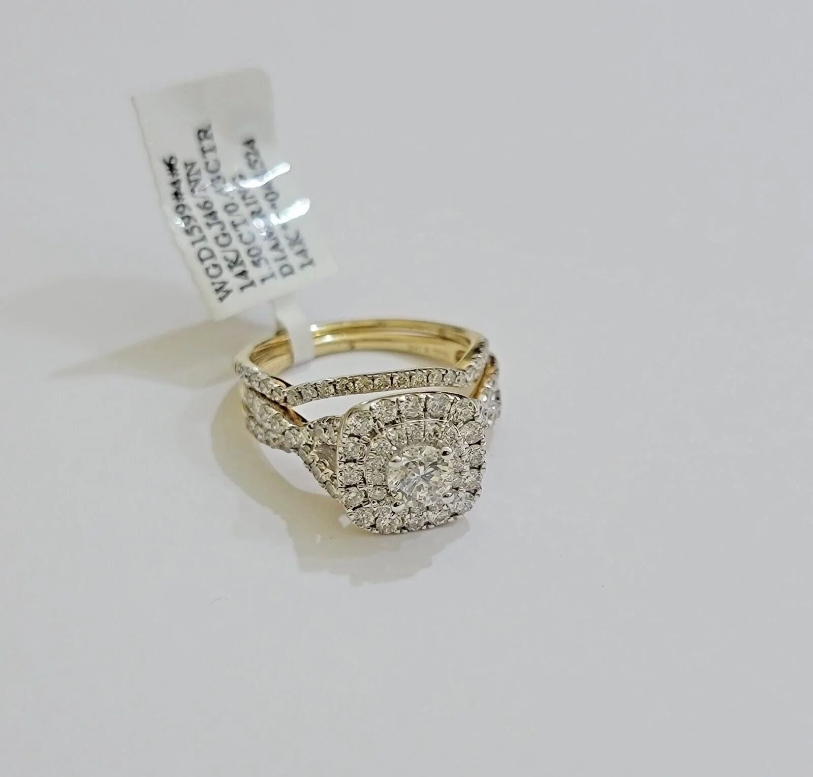 Real 14k Yellow Gold Diamond 1.5CT Ring band SET Ladies Women Engagement Wedding Ring Sizes 6,7,8,9,10,11 & 12 - Image 4