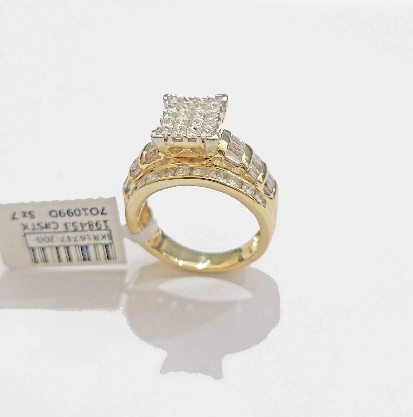Real 14k Yellow Gold Diamond Ring 2CT Ladies Women Band Genuine, VALENTINE SALE Ring Sizes 6,7,8,9,10,11 & 12 - Image 3