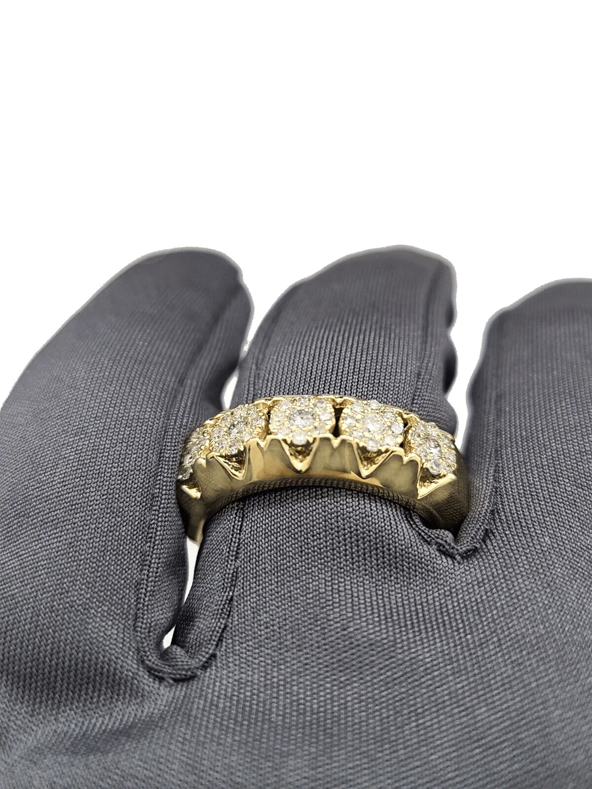 Real 14k Yellow Gold Diamond Ring White Genuine 0.73CT Diamonds 14kt Size 10 - Image 3