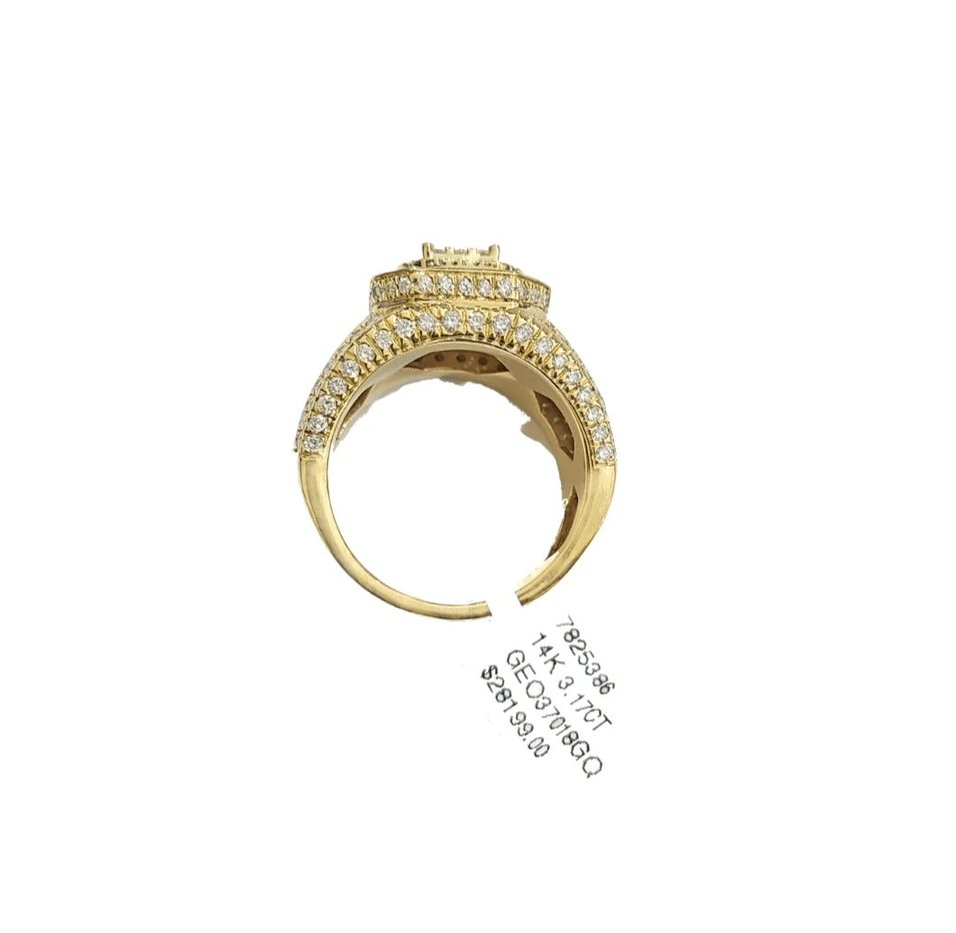 Real 14k Yellow Gold Diamond Ring White Genuine 3.17CT Diamonds 14kt Size 10 - Image 6