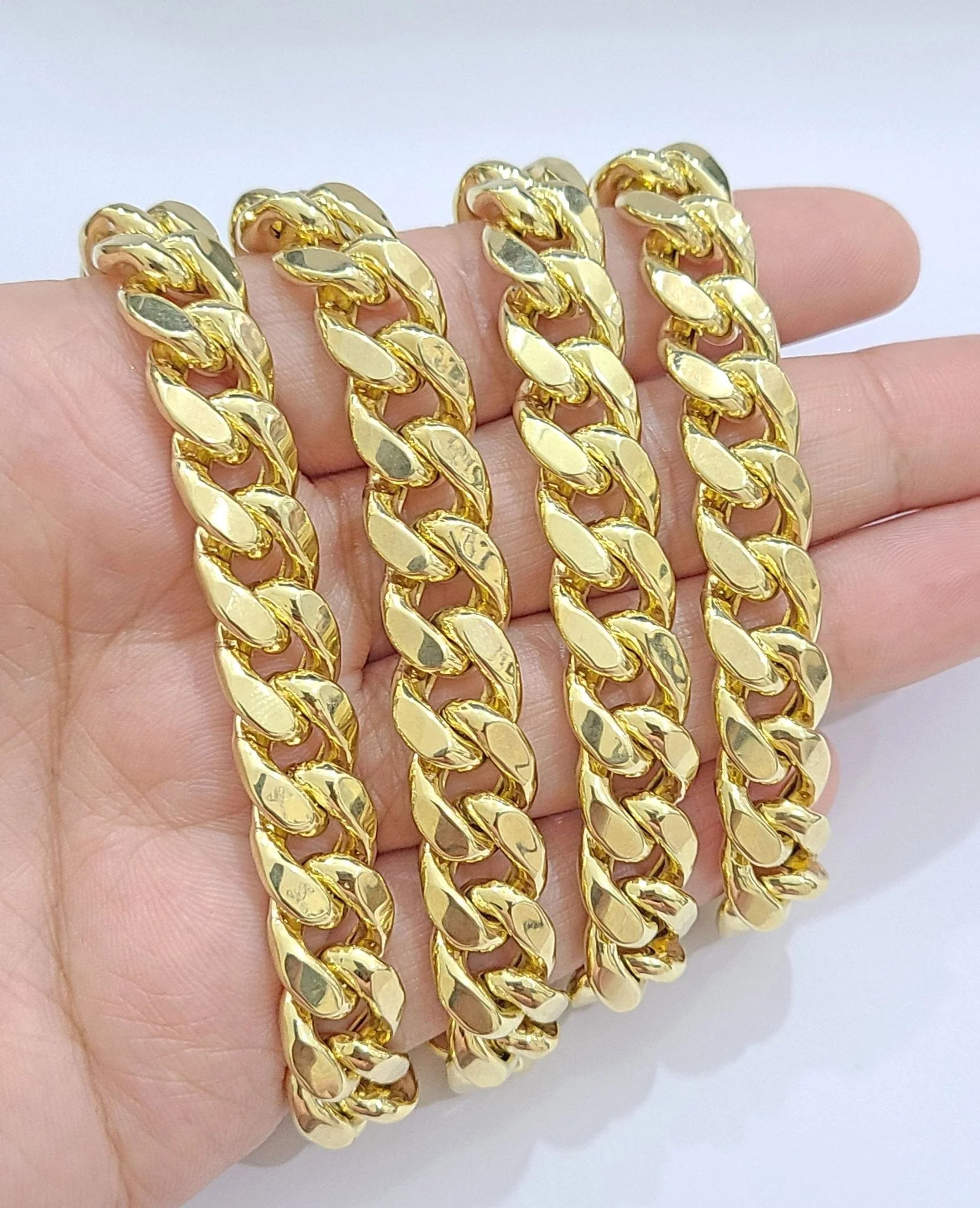 Real 14k Yellow Gold Miami Cuban Link Chain 10mm 24" Necklace Box Lock For Men - Image 11
