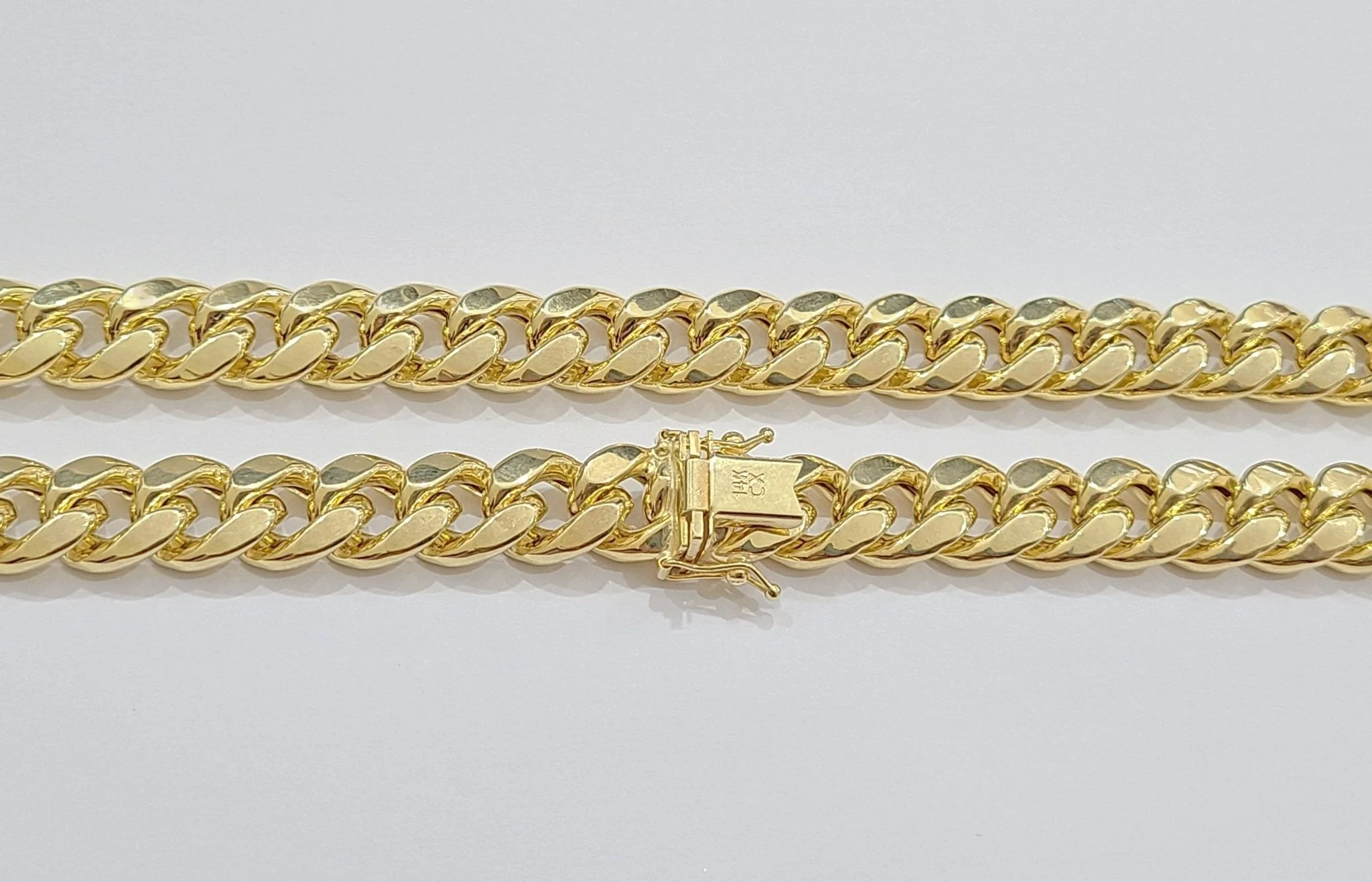 Real 14k Yellow Gold Miami Cuban Link Chain 10mm 24" Necklace Box Lock For Men - Image 12
