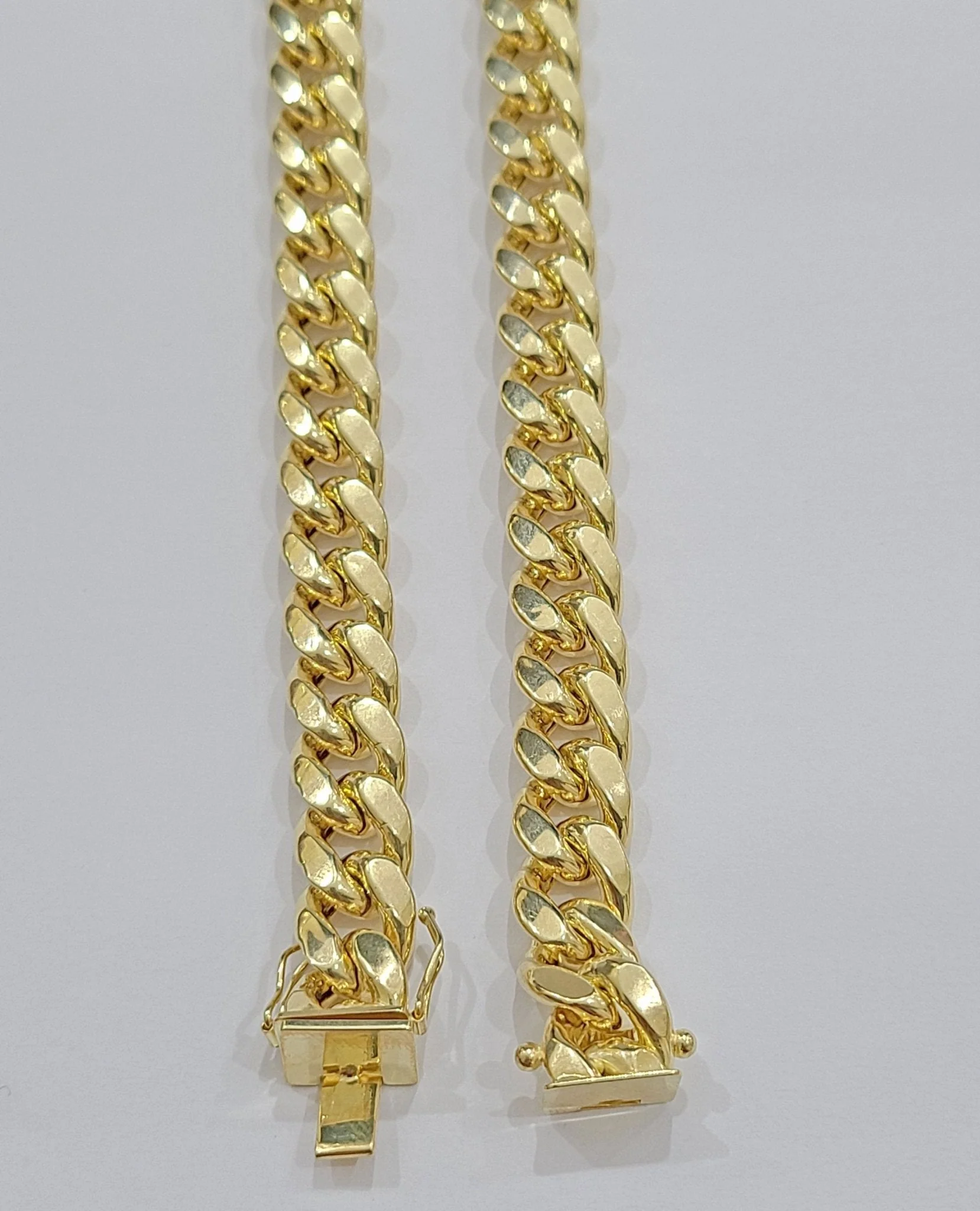 Real 14k Yellow Gold Miami Cuban Link Chain 10mm 20" Necklace Box Lock For Men - Image 5