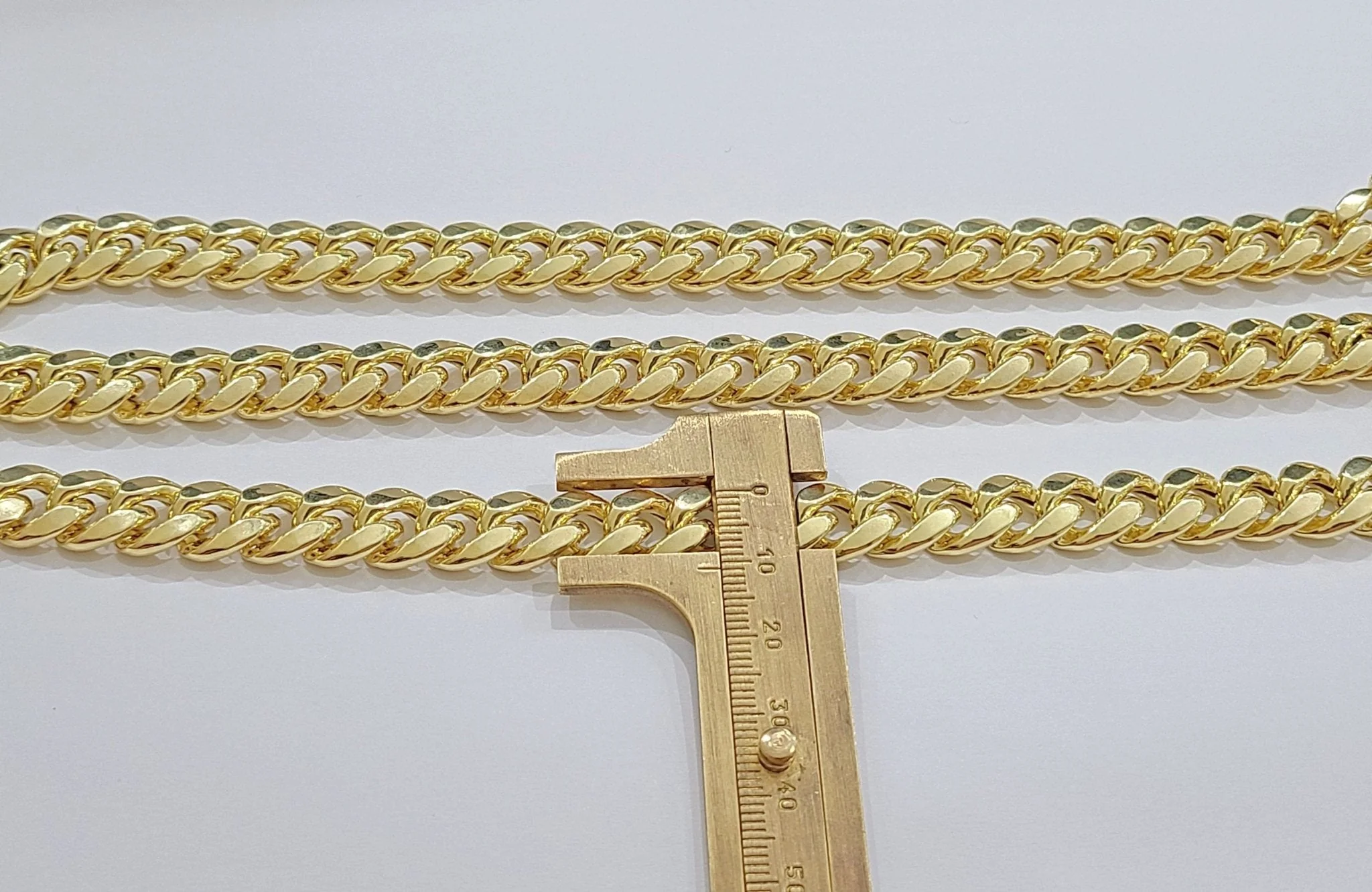 Real 14k Yellow Gold Miami Cuban Link Chain 11mm 26" Necklace Box Lock For Men - Image 3