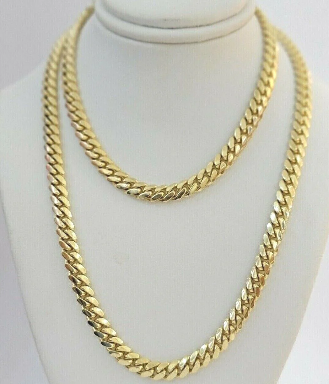 Real 14k Yellow Gold Miami Cuban Link Chain 6mm 22" Necklace 14kt solid Box lock - Image 5