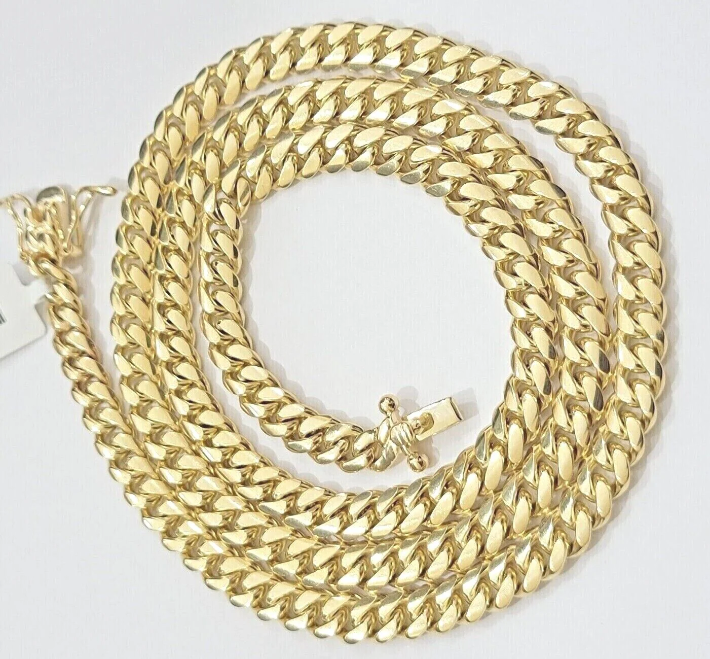 Real 14k Yellow Gold Miami Cuban Link Chain 6mm 24" Necklace 14kt solid Box lock - Image 5