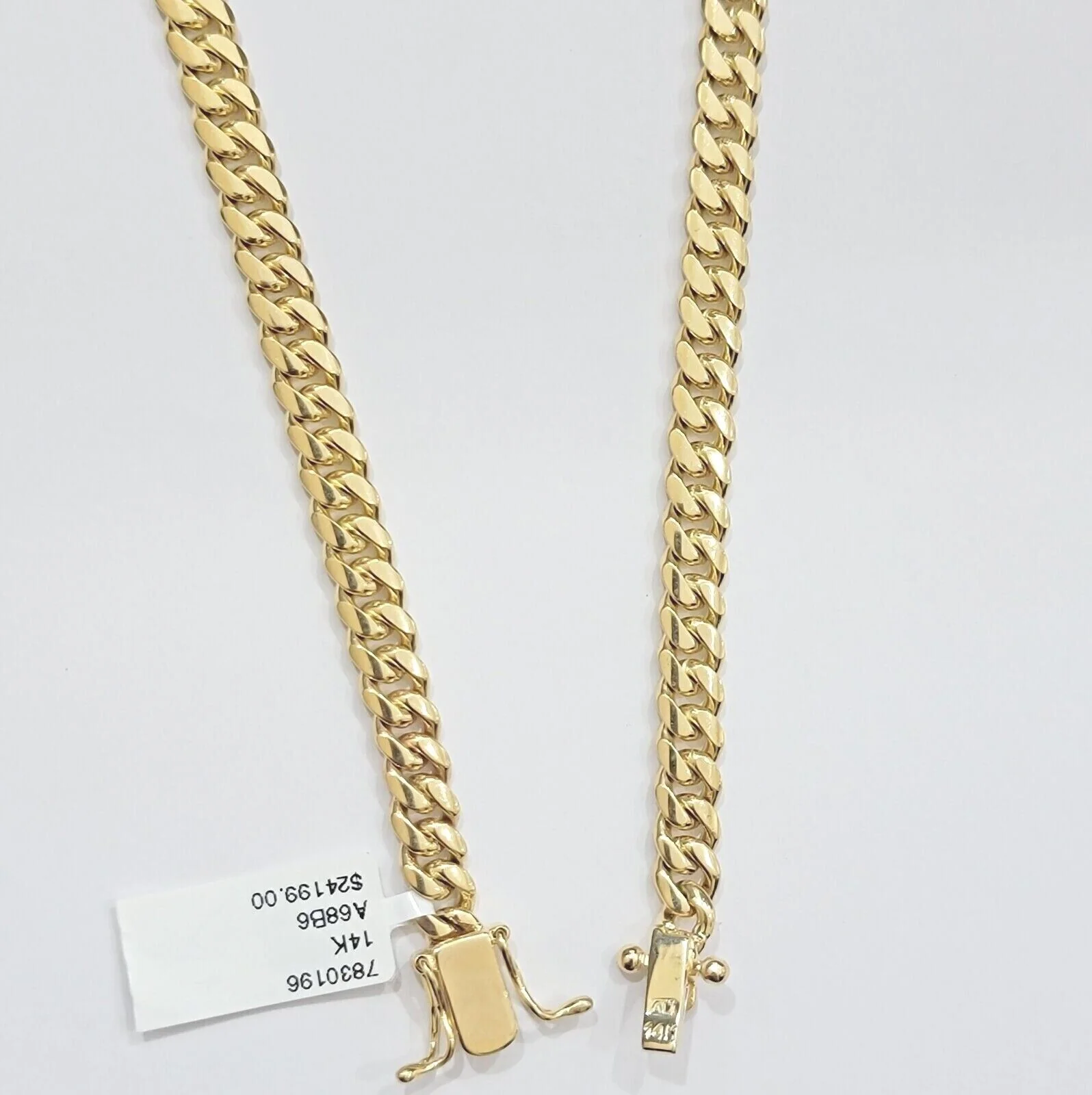Real 14k Yellow Gold Miami Cuban Link Chain 6mm 24" Necklace 14kt solid Box lock - Image 6