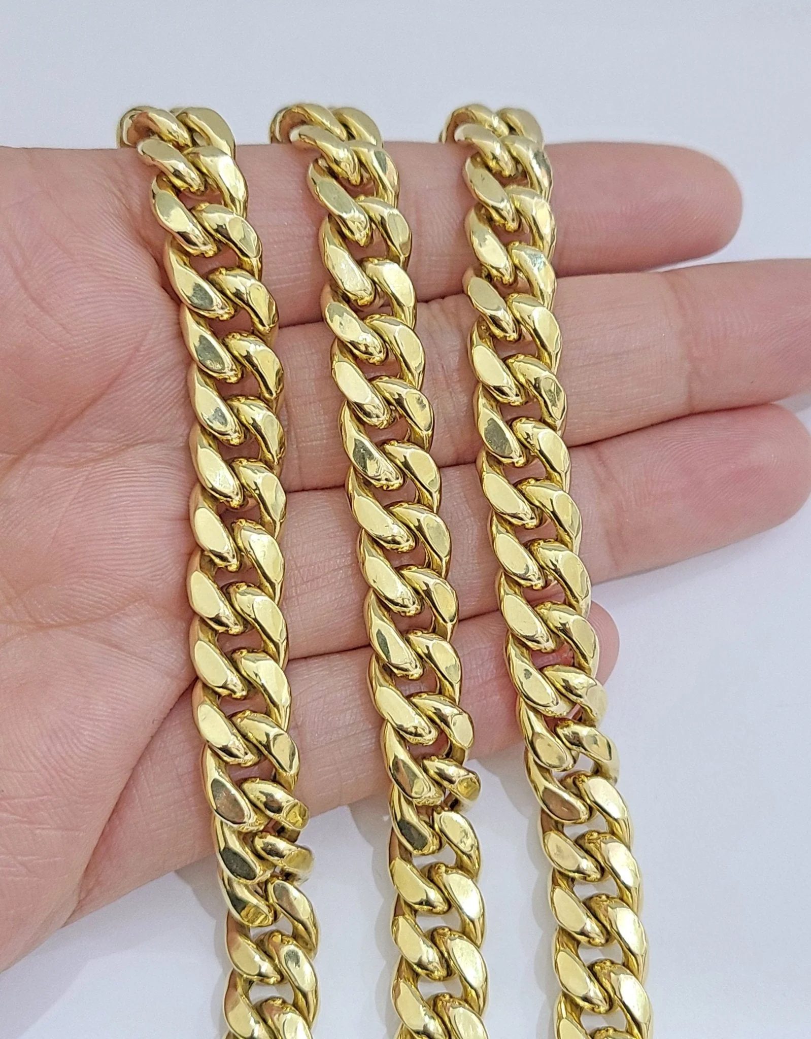 Real 14k Yellow Gold Miami Cuban Link Chain 9mm 22" Necklace Box Lock Choker - Image 3