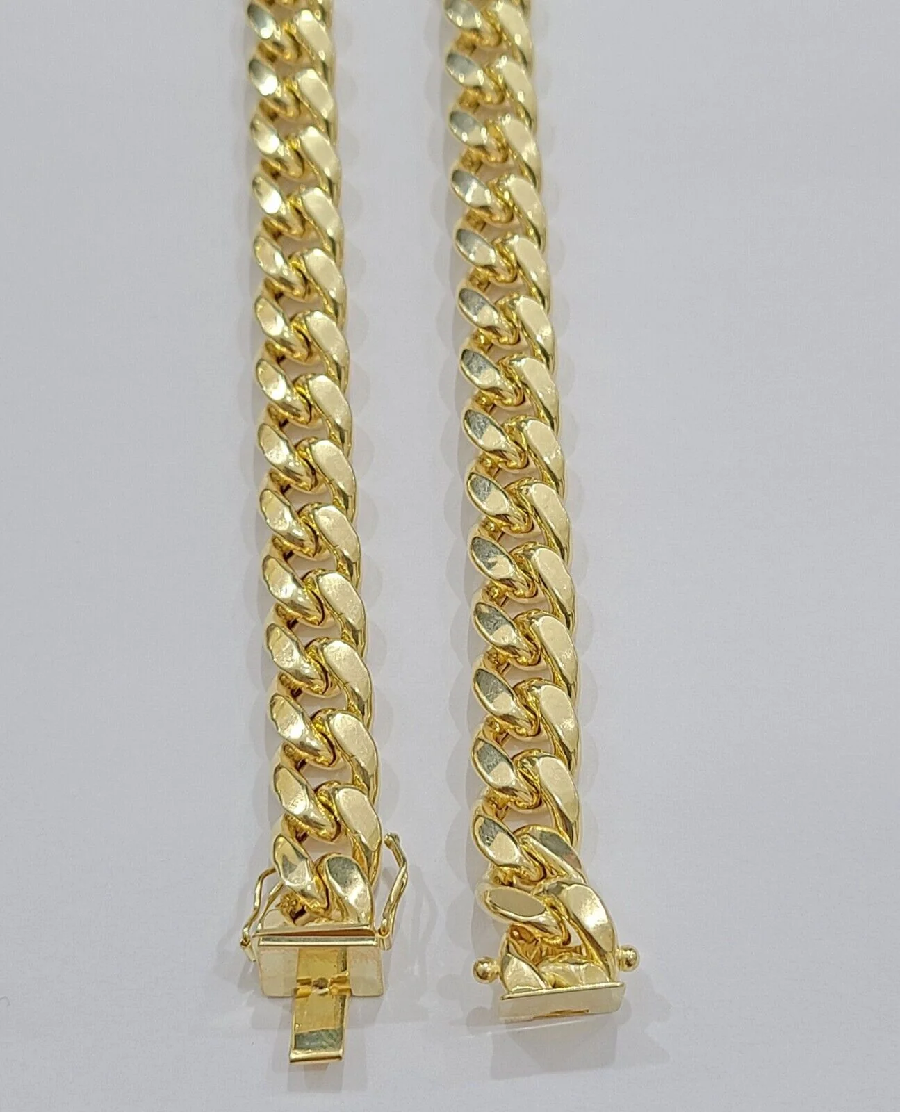 Real 14k Yellow Gold Miami Cuban Link Chain 9mm 24" Necklace Box Lock - Image 6