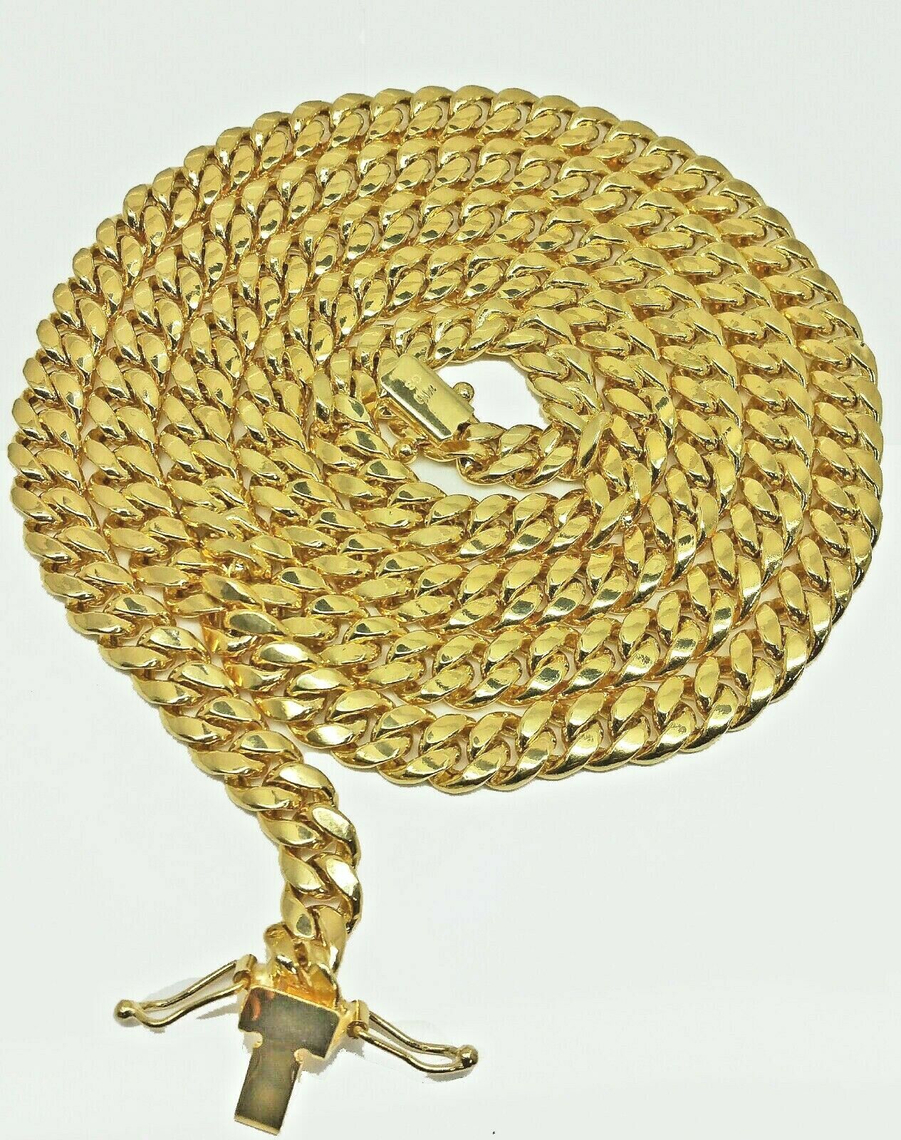 Real 14k Yellow Gold Necklace Miami Cuban chain 6MM 18- 28" Strong Link Box Lock - Image 6