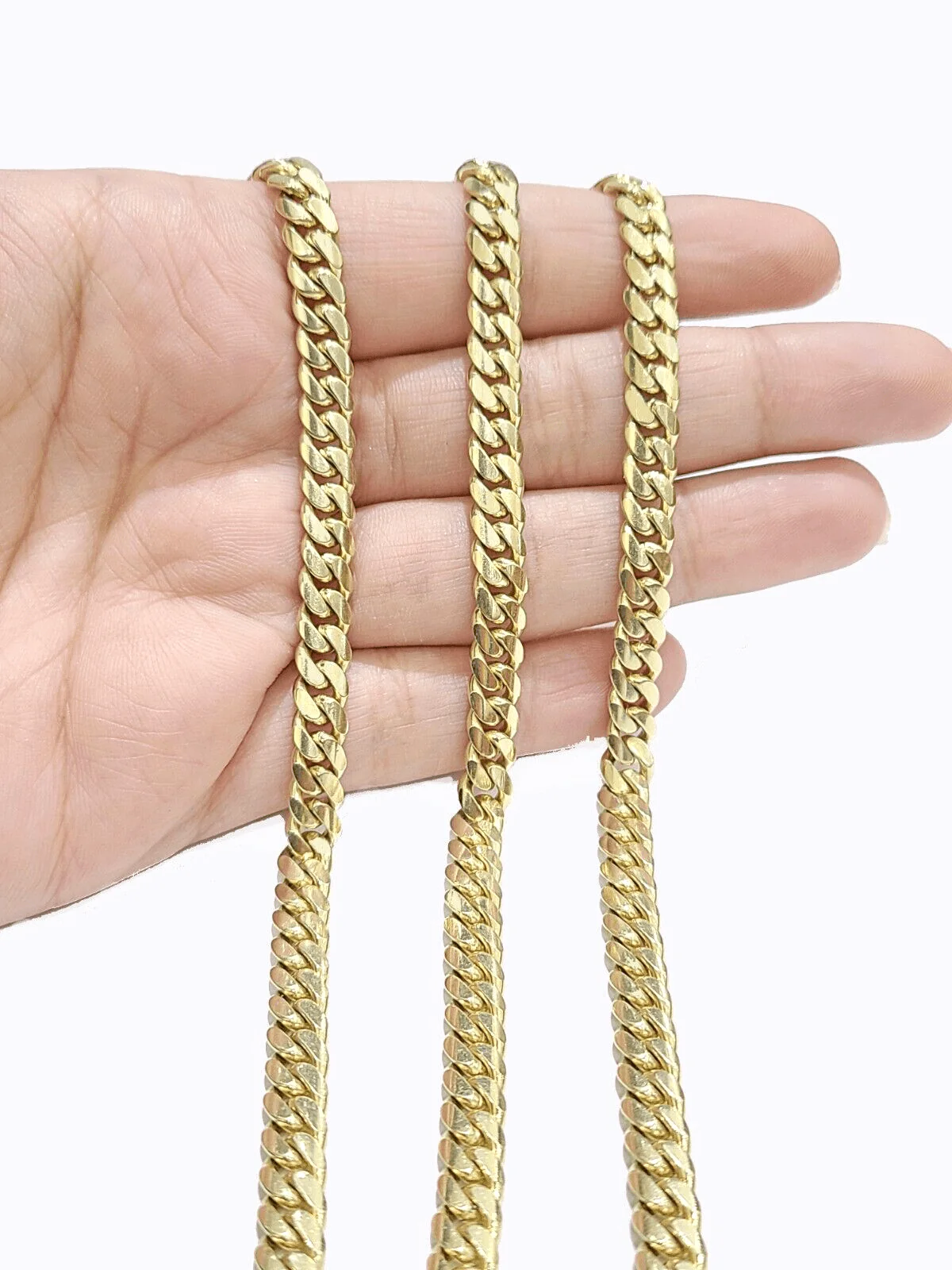 Real 14k Yellow Gold Necklace Miami Cuban Chain 6mm 26" inch 14kt Unisex Chain - Image 3