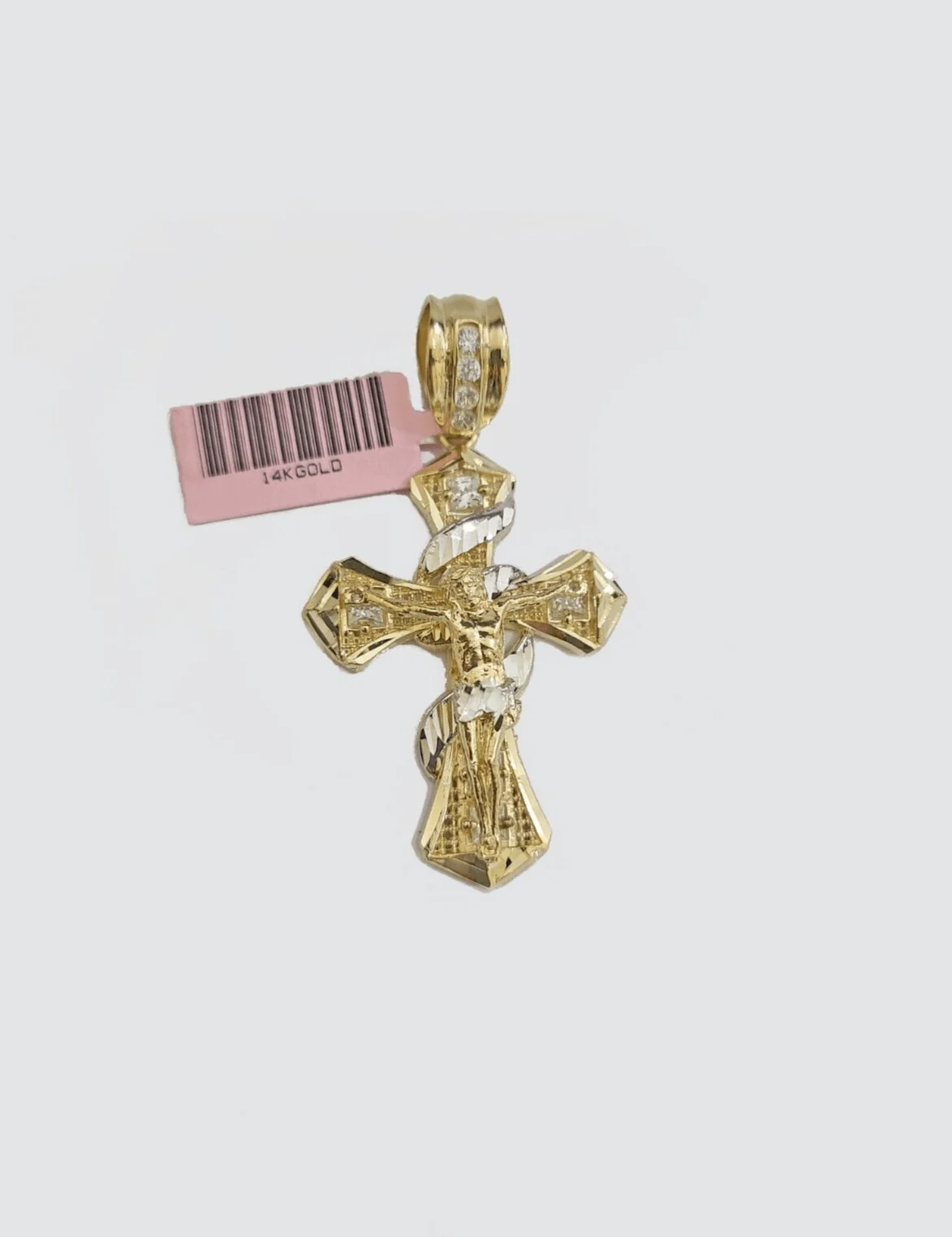 Real 14k Yellow Gold Rope Chain 5mm 22'' Necklace Jesus Cross Charm Pendant 14kt - Image 13