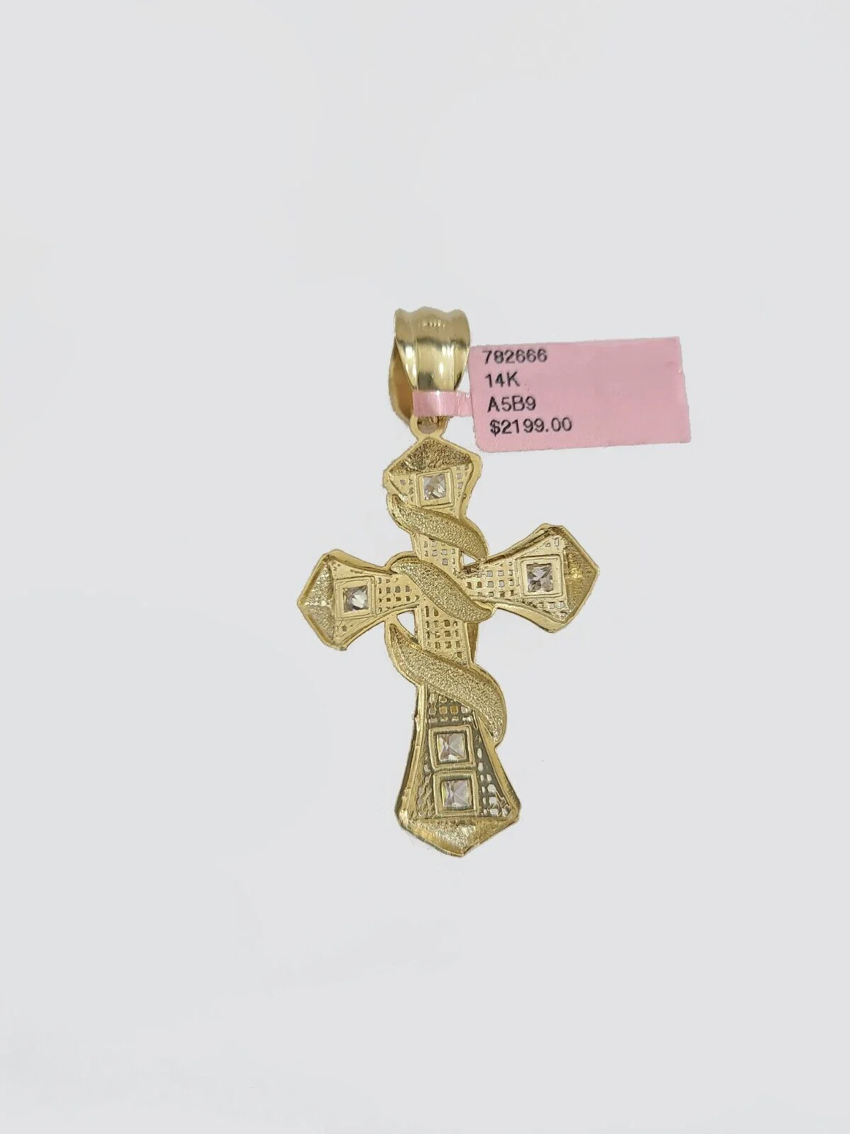 Real 14k Yellow Gold Rope Chain 5mm 26'' Necklace Jesus Cross Charm Pendant 14kt - Image 15