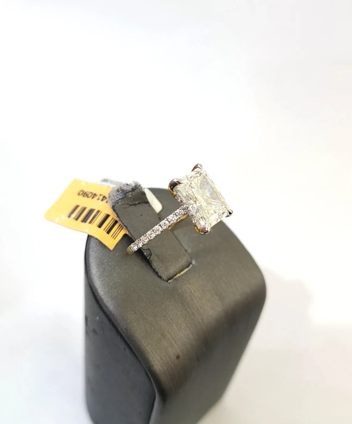 Real 14k Yellow Gold White Diamond Ring Square Lab Diamond Mens Genuine - Image 3