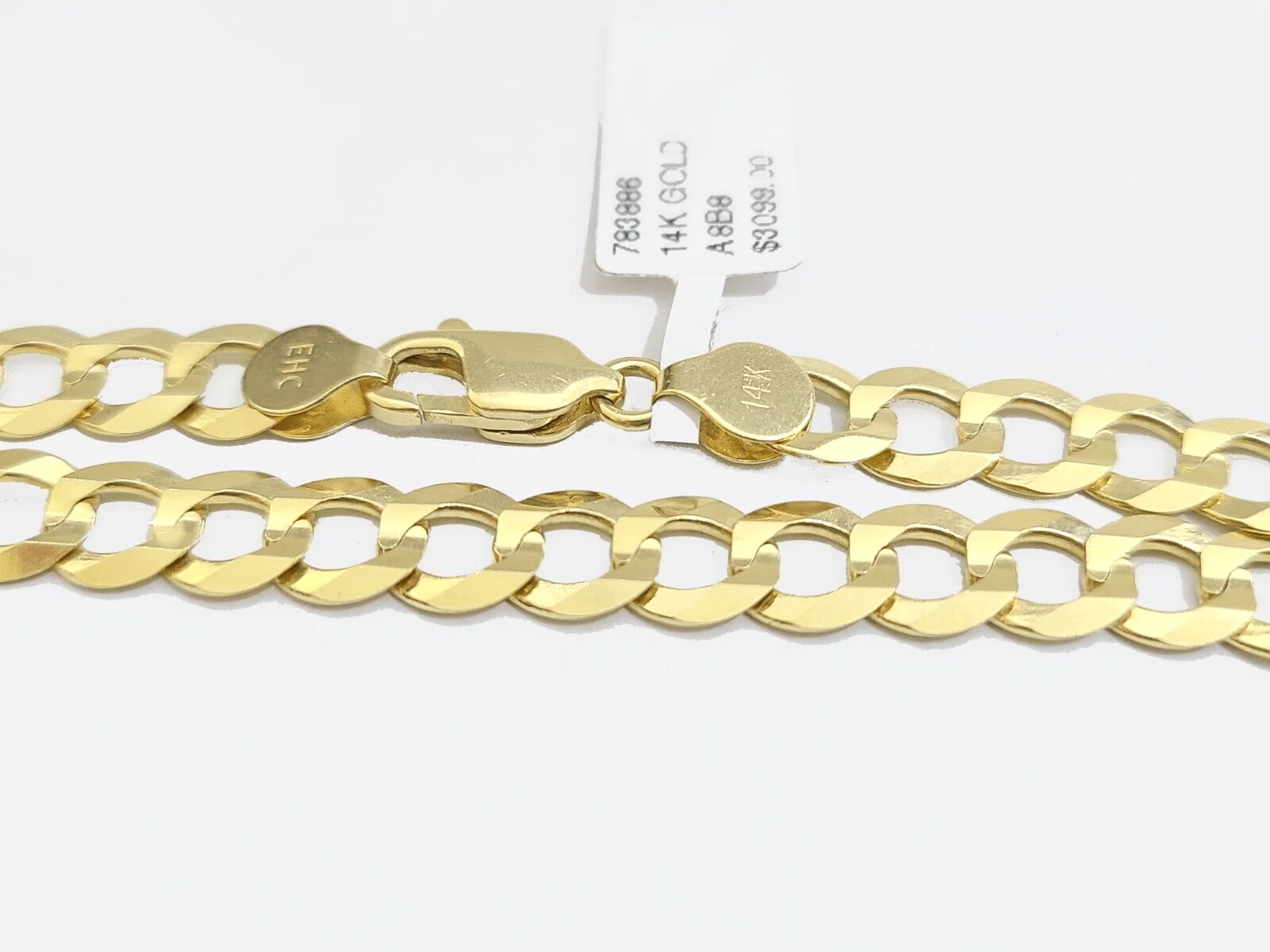 Real 14k Yellow Solid  Gold 7mm Cuban Curb Link Bracelet 7'' inch 14kt Unisex - Image 4
