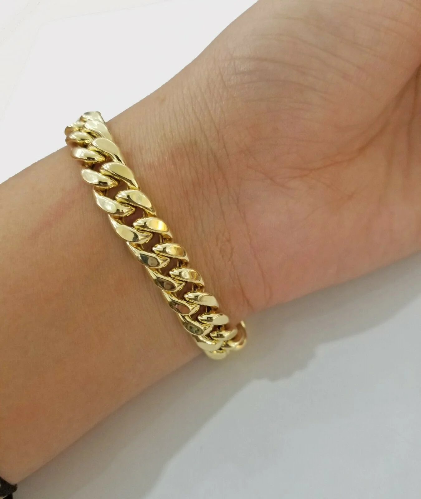 Real 14kt Gold Bracelet Miami Cuban Link 11mm 7.5"Inch Box Lock, Mens 14k STRONG - Image 5