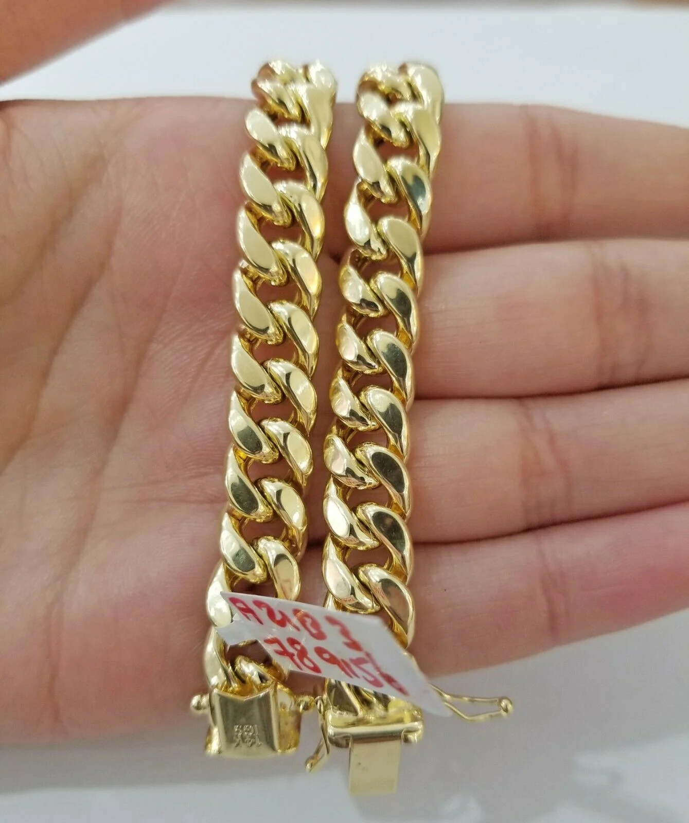 Real 14kt Gold Bracelet Miami Cuban Link 11mm 7.5"Inch Box Lock, Mens 14k STRONG - Image 8