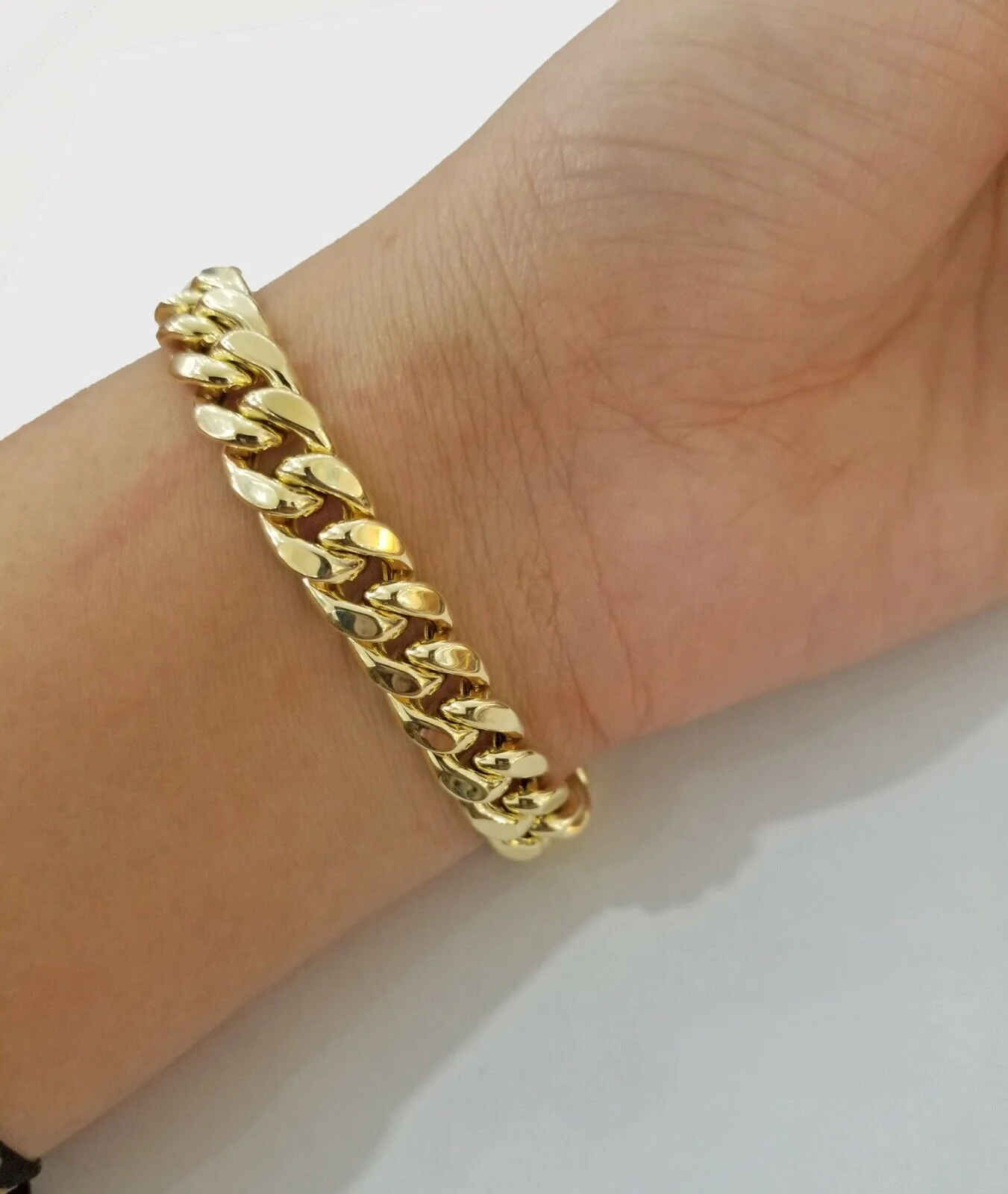 Real 14kt Gold Bracelet Miami Cuban Link 11mm 8.5"Inch Box Lock, Mens 14k STRONG - Image 5