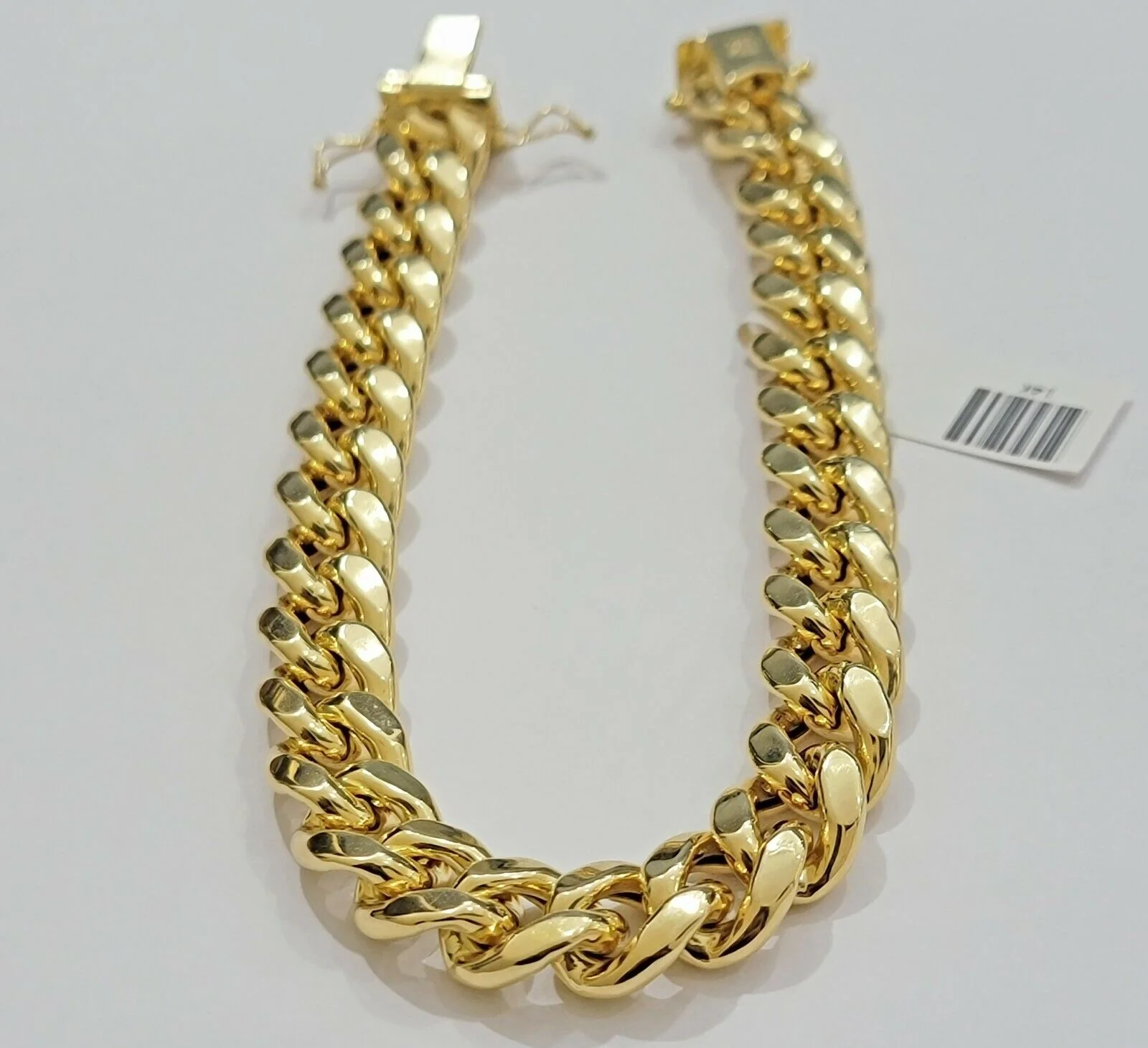 Real 14kt Gold Bracelet Miami Cuban Link 11mm 9" Inch Box Lock, Mens 14k STRONG - Image 4