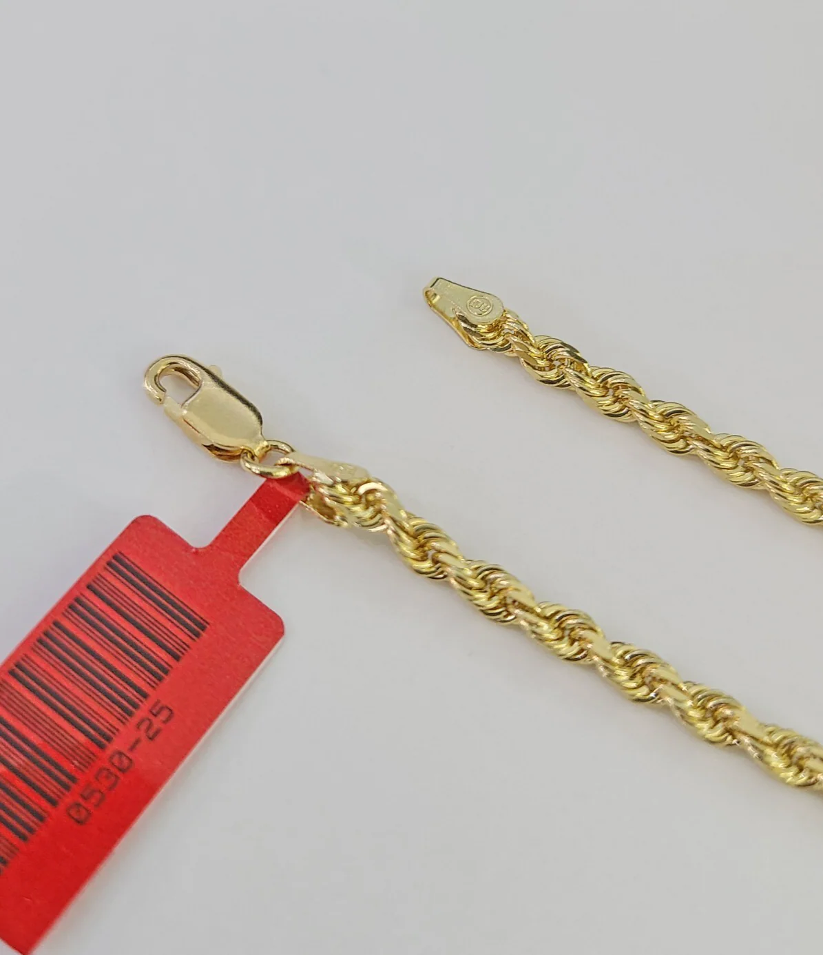 Real 18k Rope Chain Necklace 22 Inches 3mm Yellow Gold Men Women 18KT SOLID - Image 4