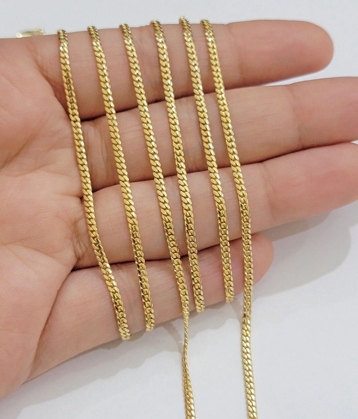 Real 18k Yellow Gold Miami Cuban Chain Necklace 3mm 18-24 Inches Men Women SOLID - Image 5