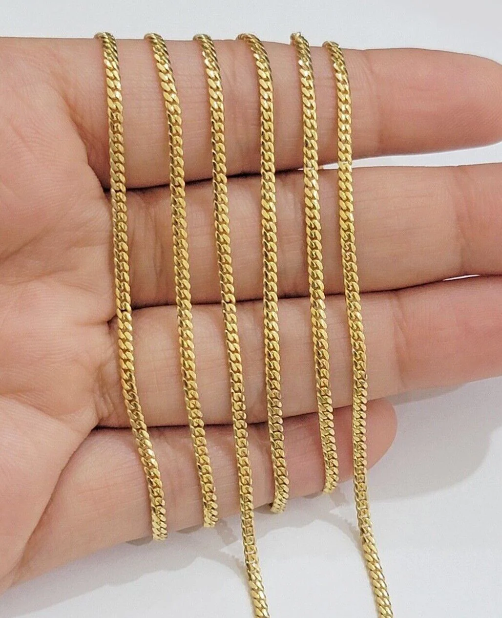 Real 18k Yellow Gold Miami Cuban Chain Necklace 3mm 18-24 Inches Men Women SOLID - Image 9