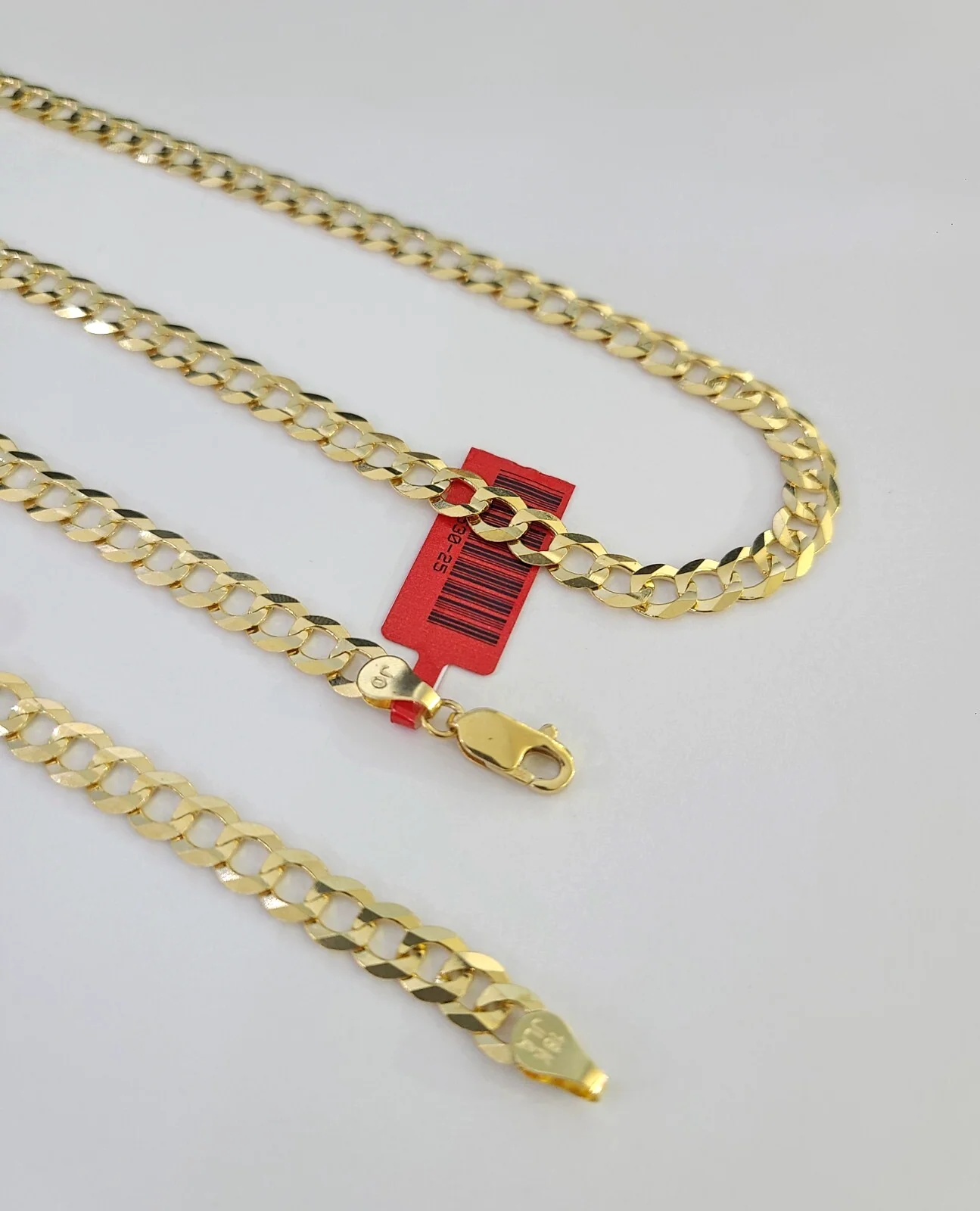Real 18kt Cuban Curb Chain Necklace 6mm 24 Inch Yellow Gold Men Women SOLID - Image 3