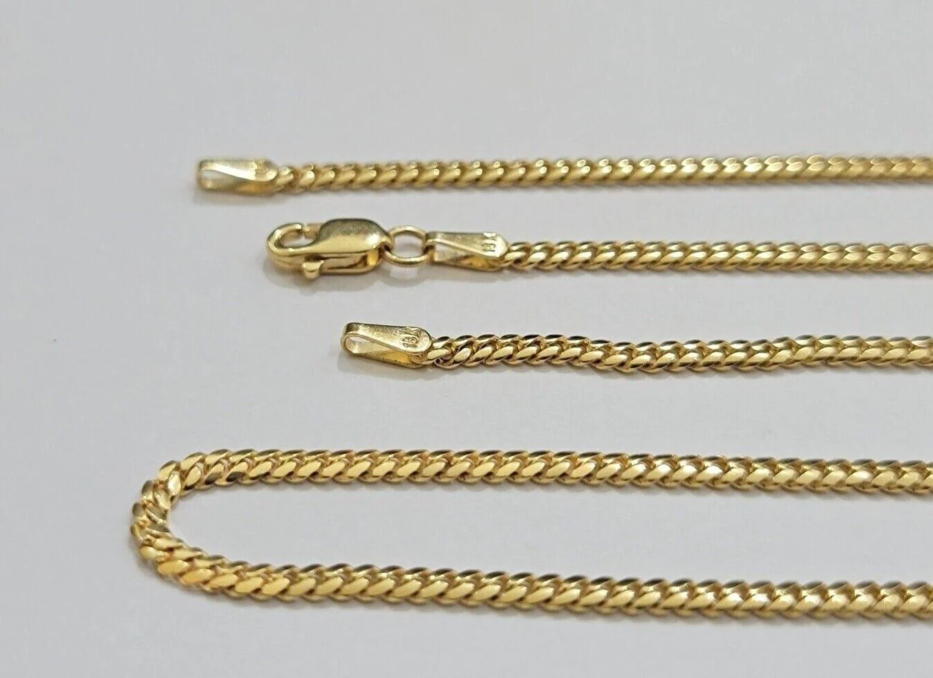 Real 18kt Yellow Gold Miami Cuban Chain Necklace 3mm 20'' Inches Men Women SOLID - Image 10