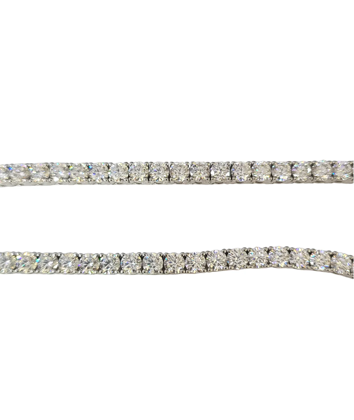Real 925 Silver Moissanite Tennis Necklace Chain 22 Inch 4mm Women Men - Image 5