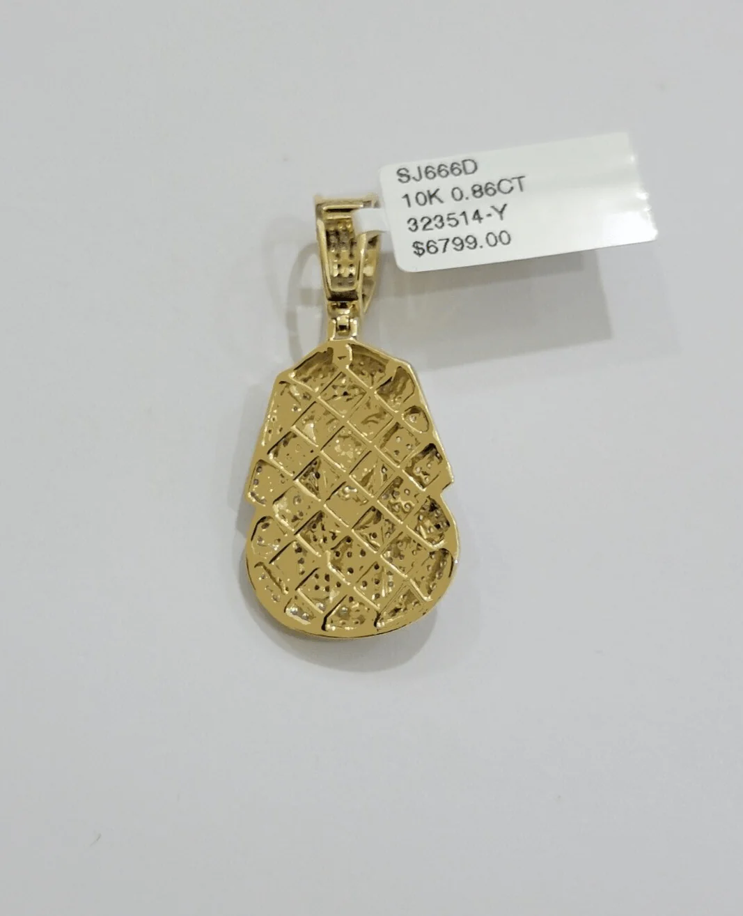 Real Diamond Pharoah Charm Pendant 10k Yellow Gold 0.85 CT Natura Chain Necklace - Image 5