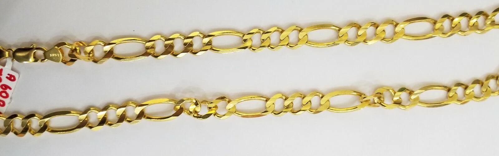 Real Figaro Link Chain 14k solid yellow gold 24inch Necklace Men Women 10mm 14kt - Image 5
