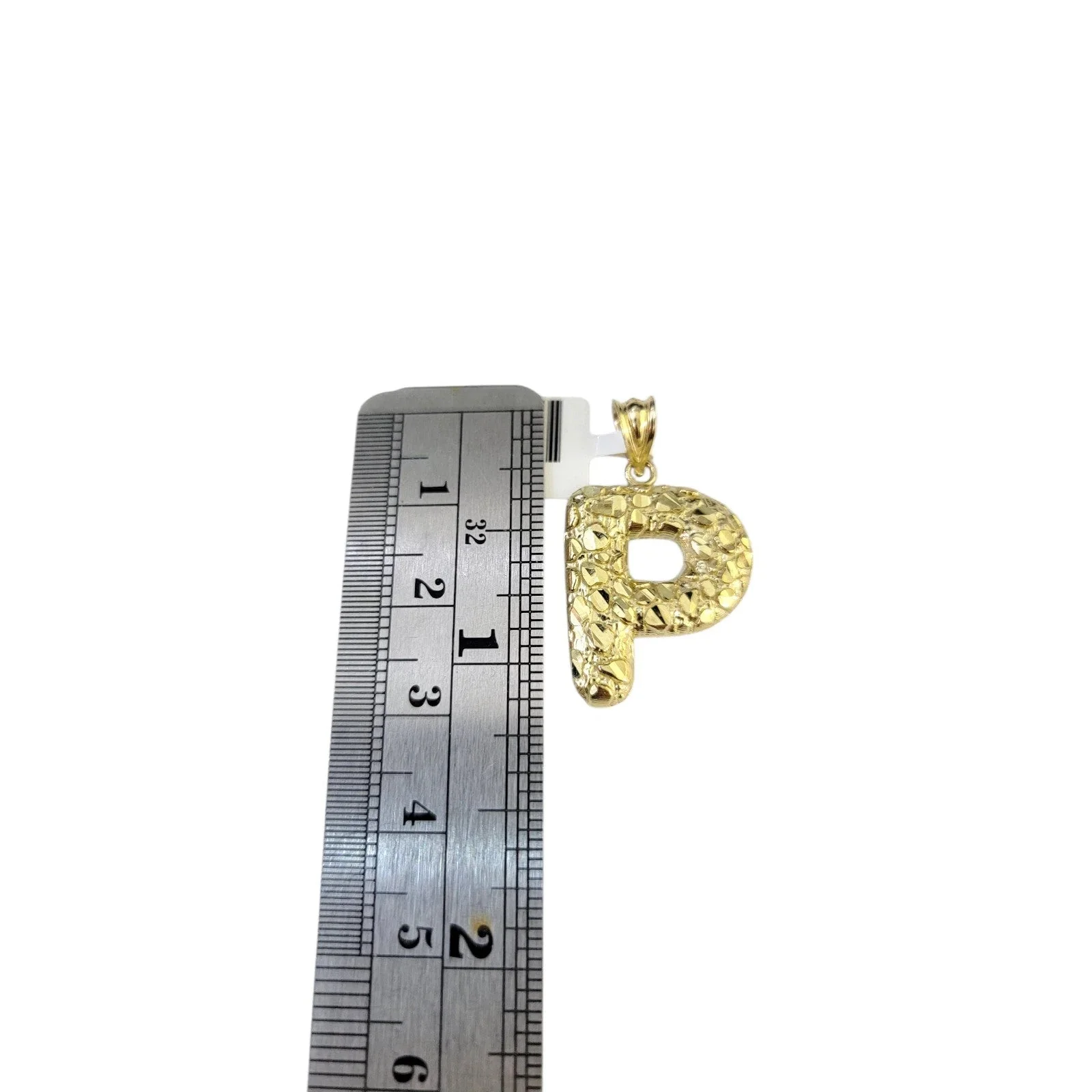 Real Gold 10k Chain Miami Cuban Link 2.5mm Necklace Pendant SET P Initial Charm - Image 6