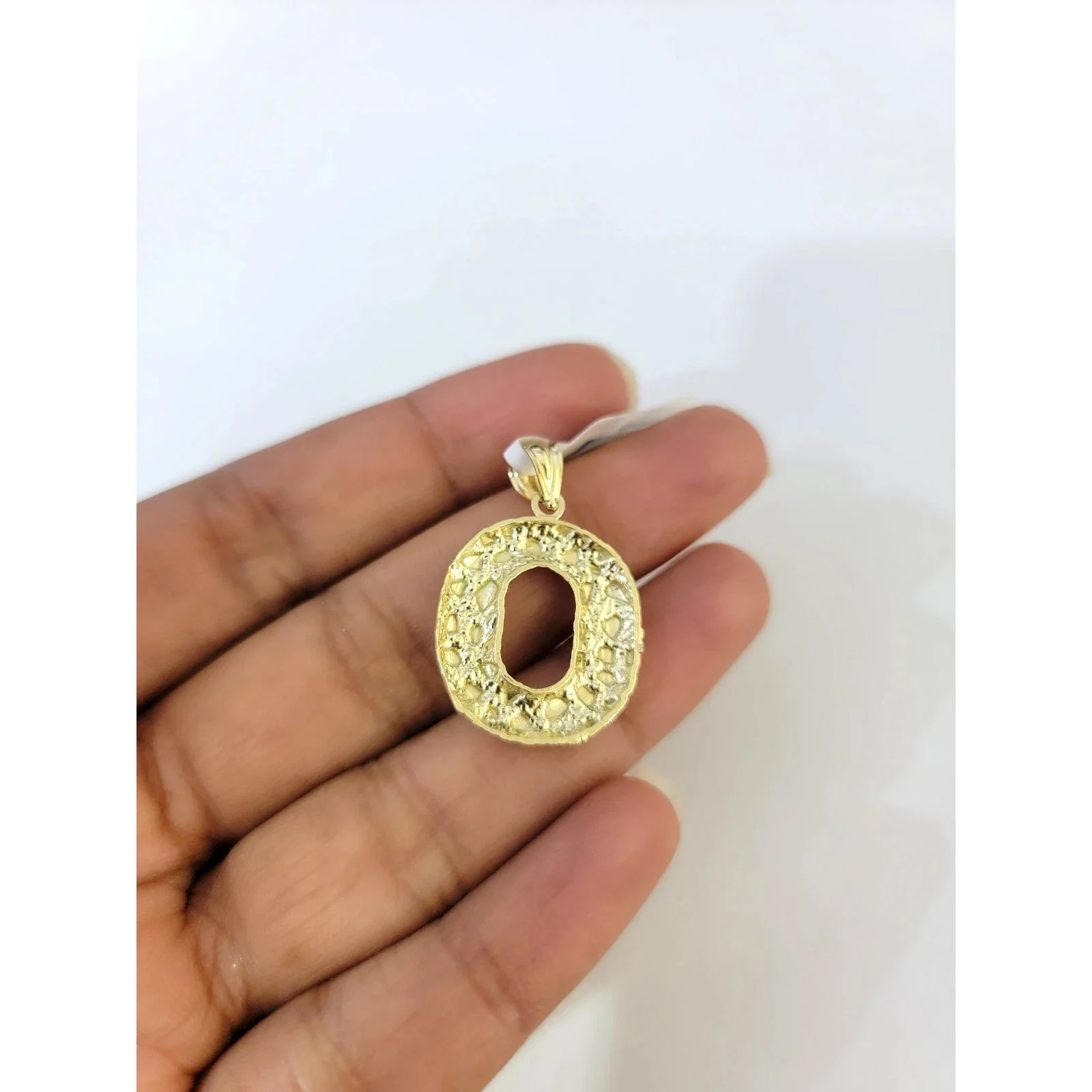 Real Gold 10k Chain Miami Cuban Link Necklace Pendant SET O Initial Charm 2.5mm - Image 7
