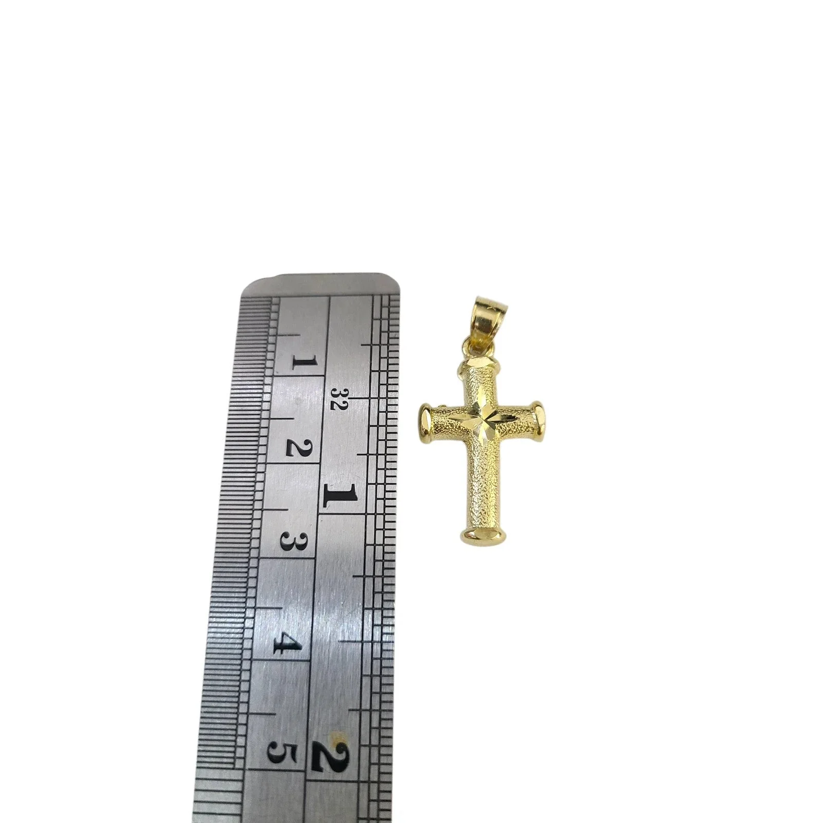 Real Gold 10k Chain Pendant SET Cross Charm Miami Cuban Link Necklace 2.5mm - Image 7