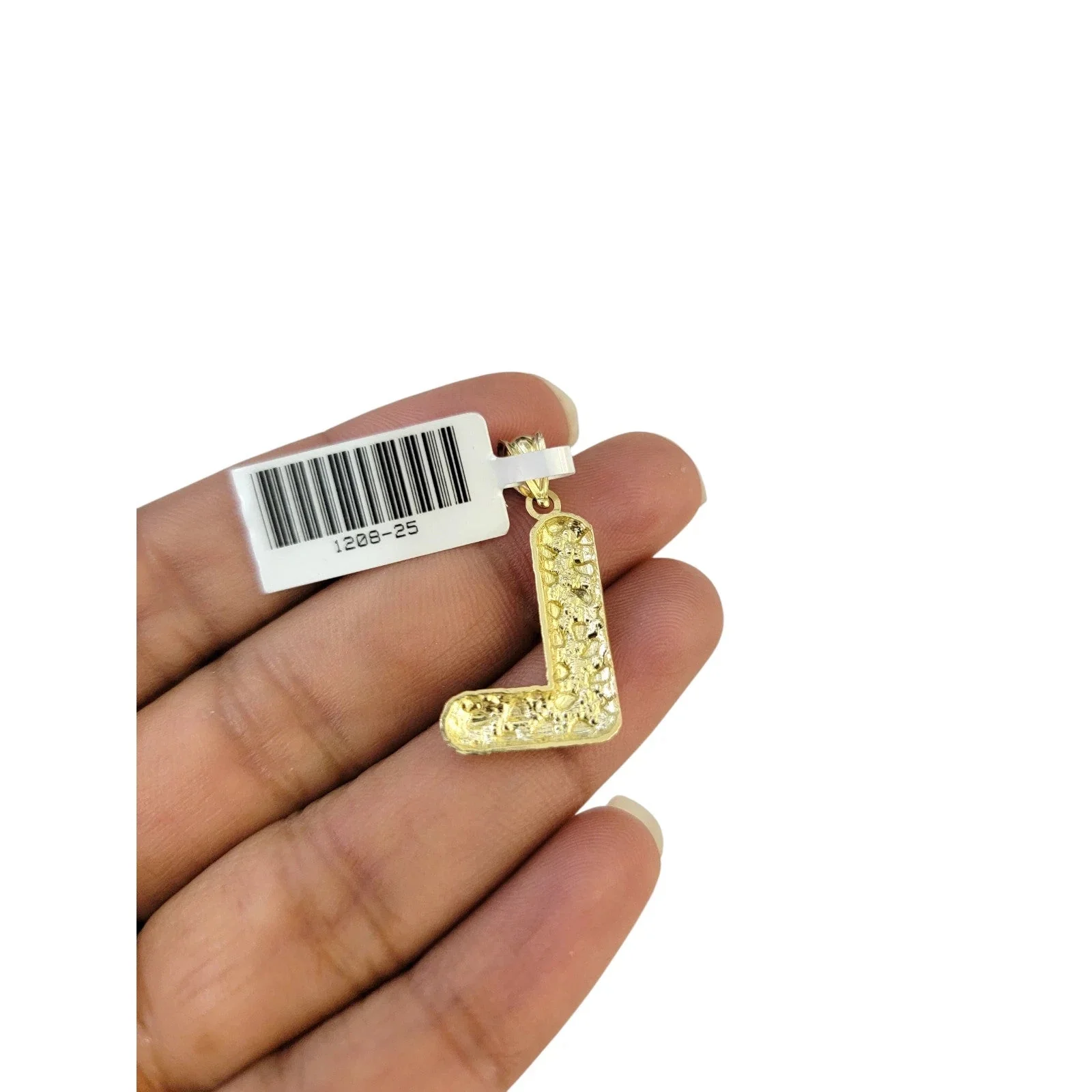 Real Gold 10k Chain Pendant SET L Initial Charm Miami Cuban Link Necklace 2.5mm - Image 7