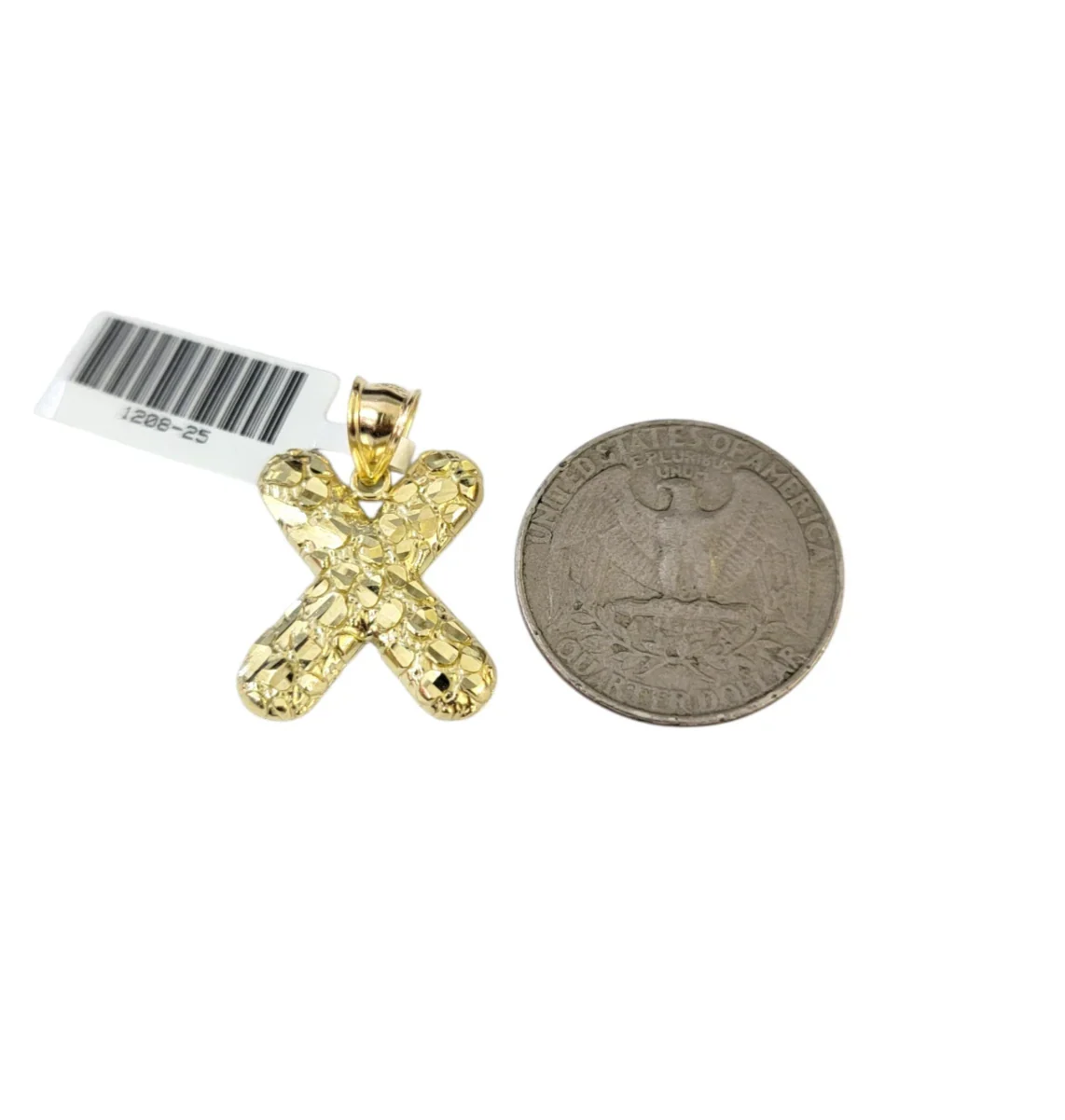Real Gold 10k Chain X Initial Charm Miami Cuban Link 2.5mm Necklace Pendant SET - Image 6