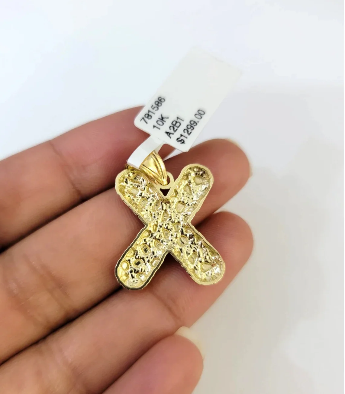 Real Gold 10k Chain X Initial Charm Miami Cuban Link 2.5mm Necklace Pendant SET - Image 8